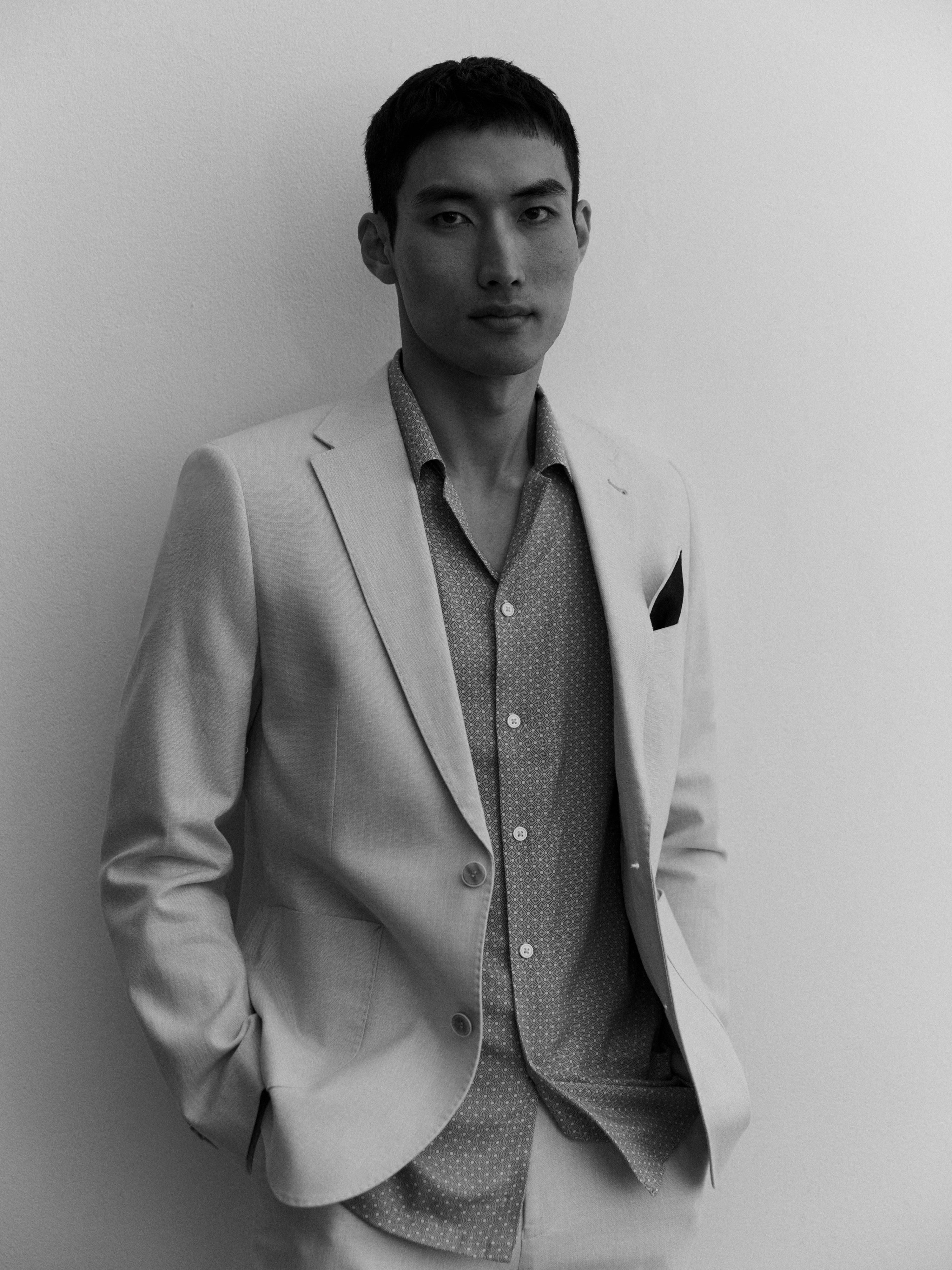 Archer Linen-Blend Slim Ecru Suit Jacket – tmlewinuk