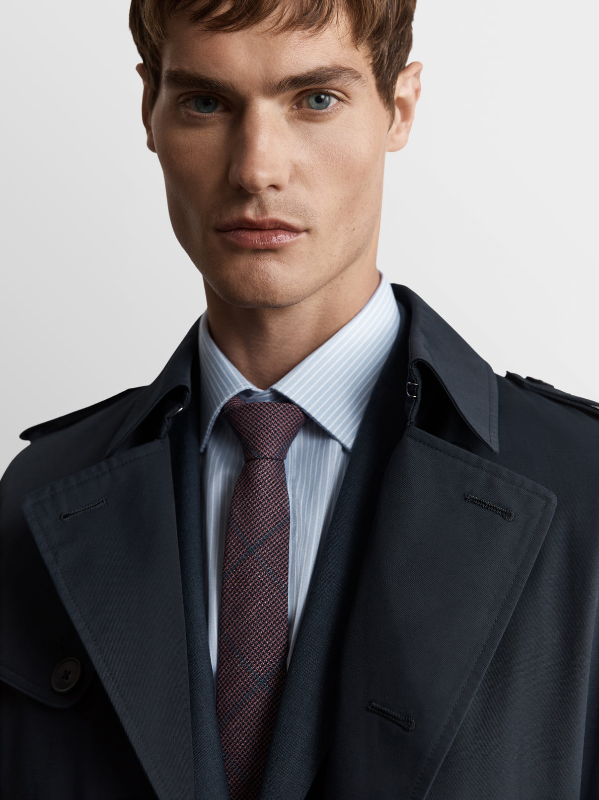 Murray Navy Cotton Blend Trench Coat – tmlewinuk