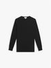 Italian Merino Wool Crew Neck Jumper - Black