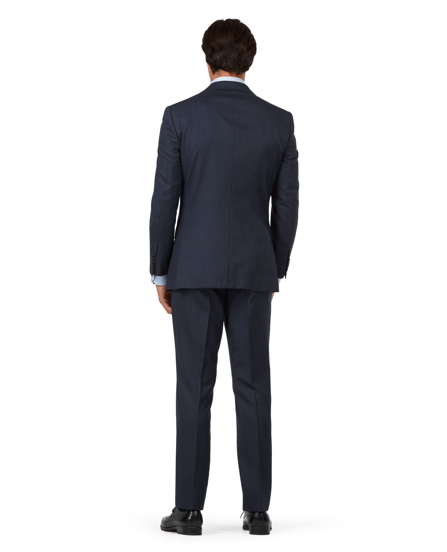 The Lancaster Regular Fit Navy Blue Sharkskin Jacket