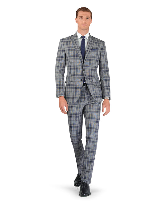 The Lyric Slim Fit Grey Check Jacket
