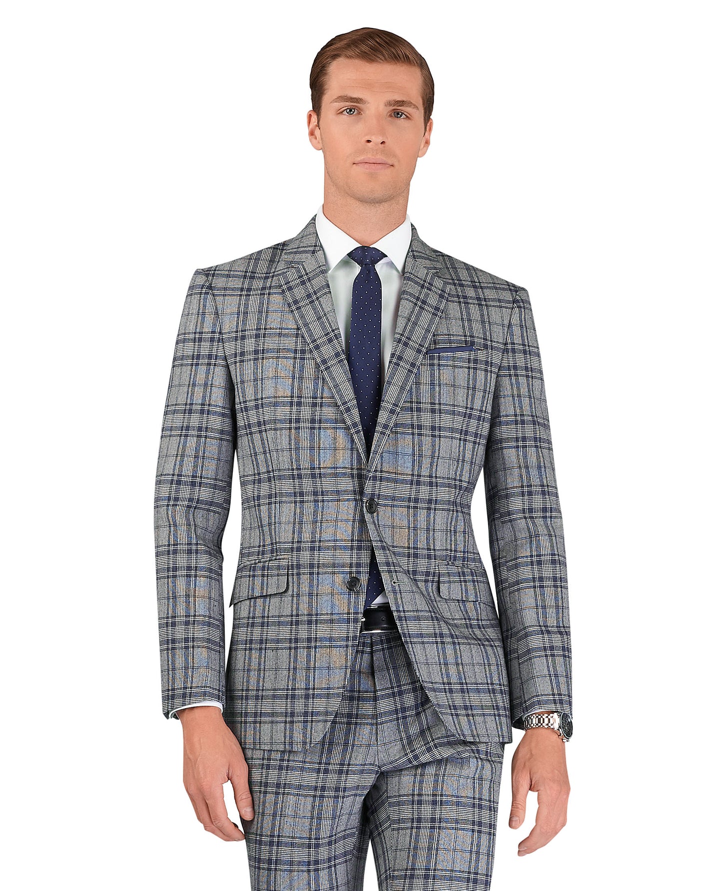 The Lyric Slim Fit Grey Check Jacket