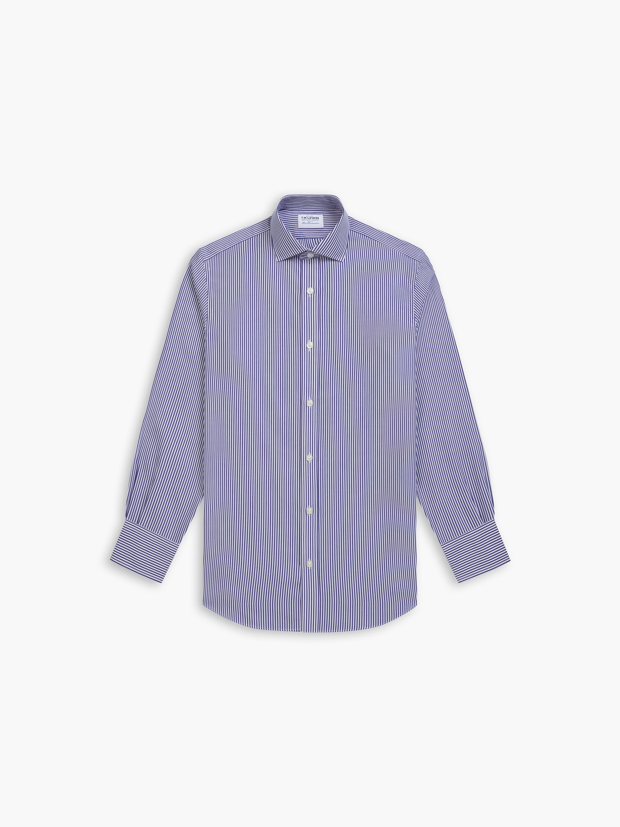 A'Court New £375 Ivory & Navy Stripe Poplin Blouse M