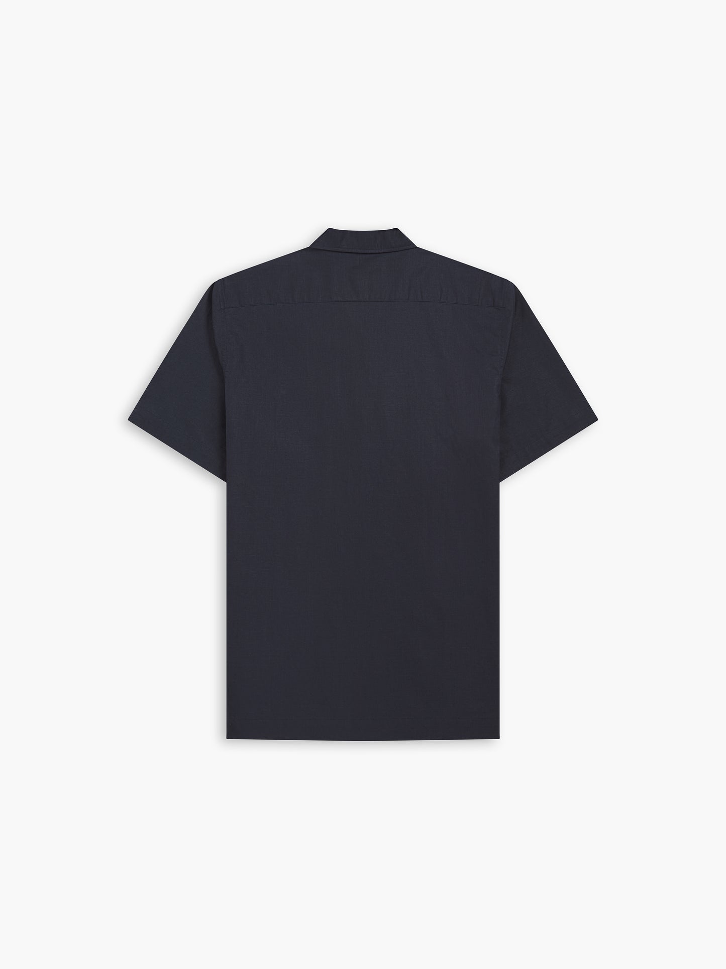 Image 2 of Navy Blue Linen Casual Shirt