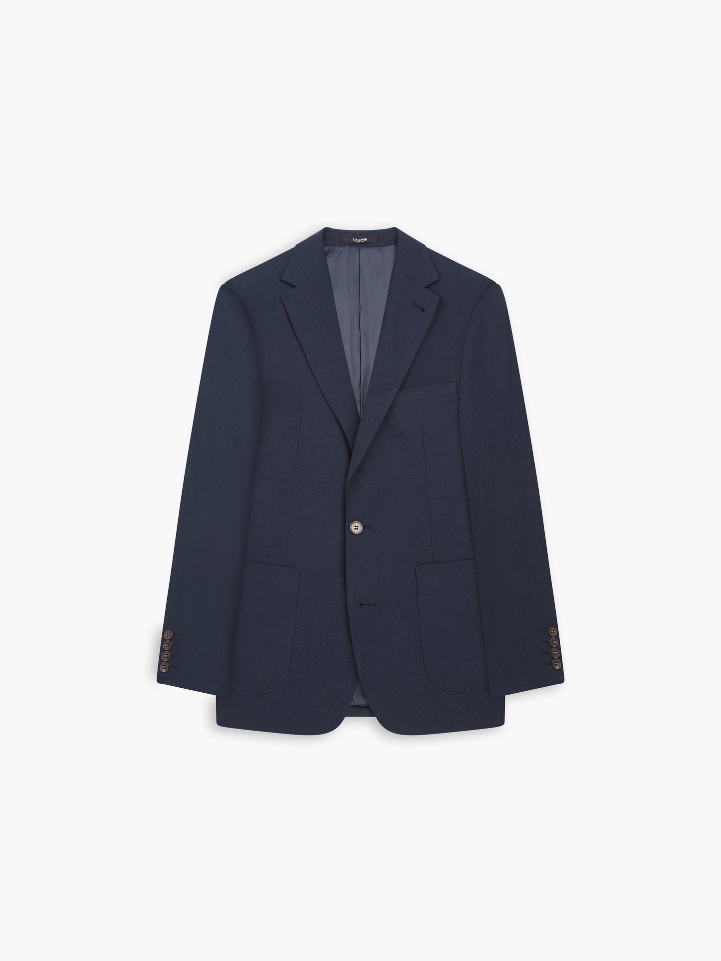 Piccadilly Linen Slim Navy Suit Jacket
