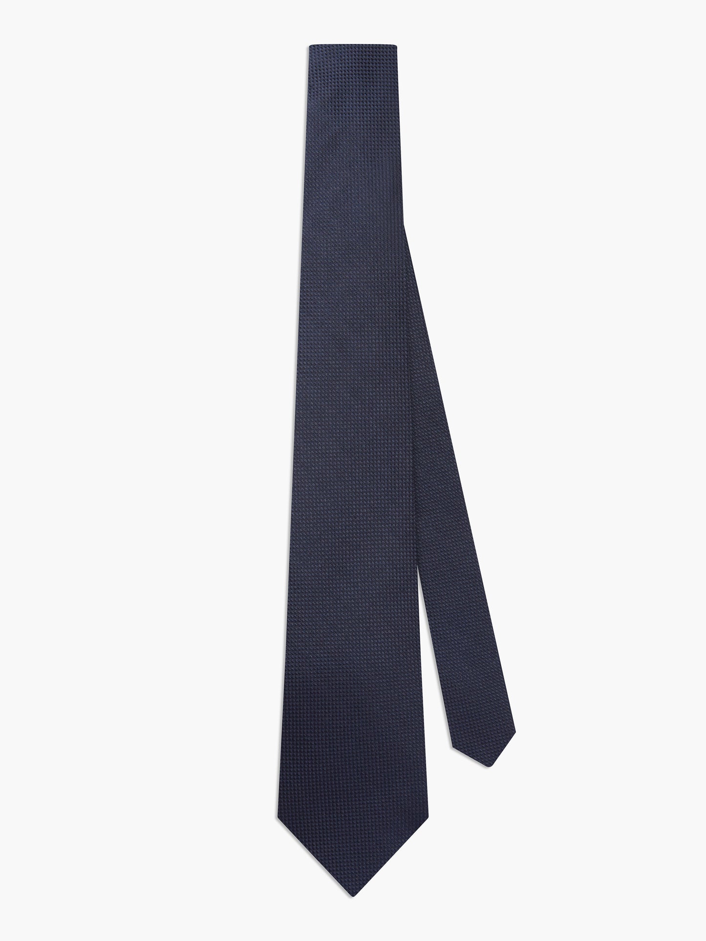 Navy Plain Oxford Silk Tie