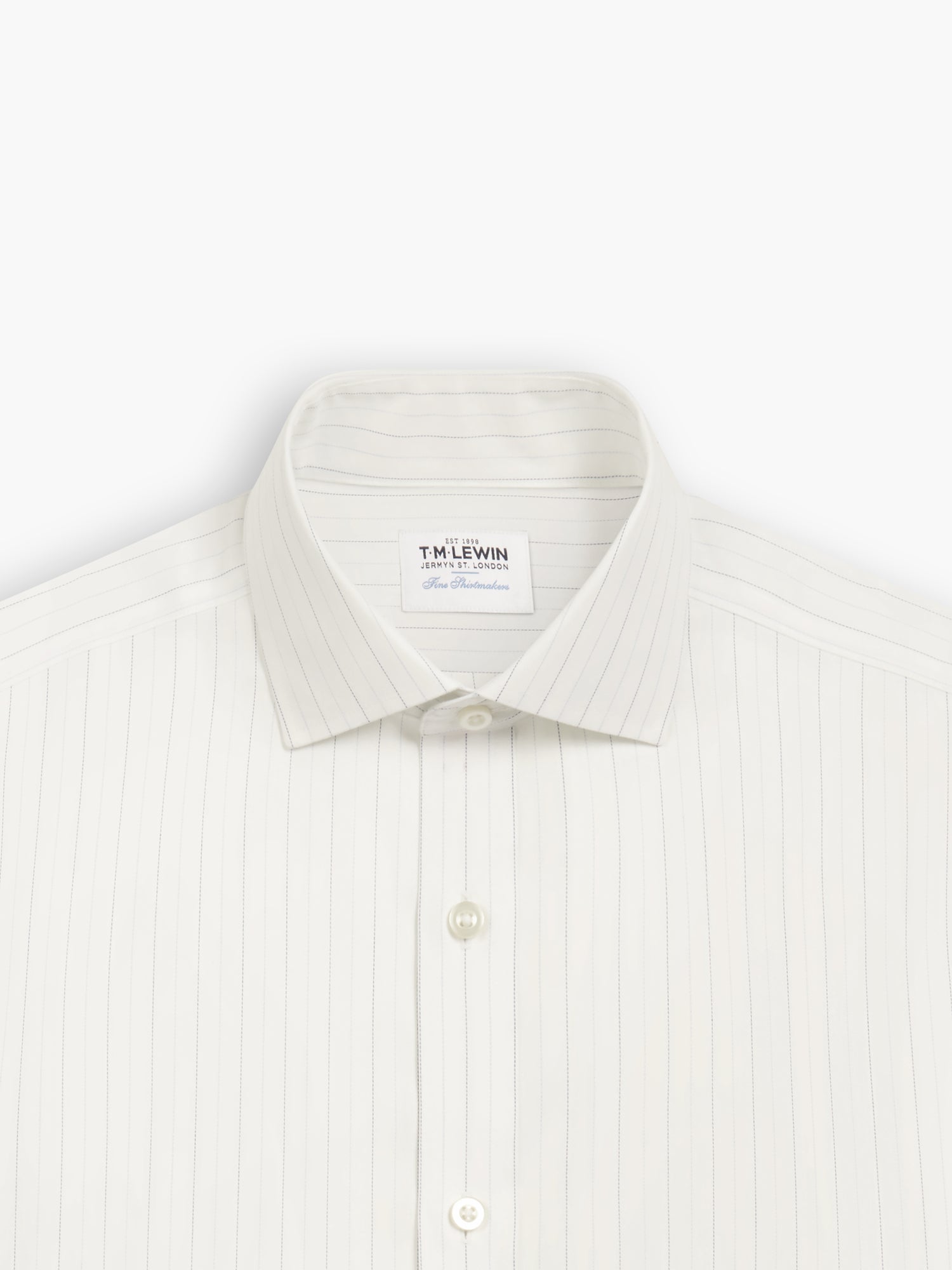 Fratello French Cuff Blue  - Herringbone Tweed Stripe Big and Tall Sizes 18 19 20 21 22 Inch Neck Men's Dress Shirt main image 1