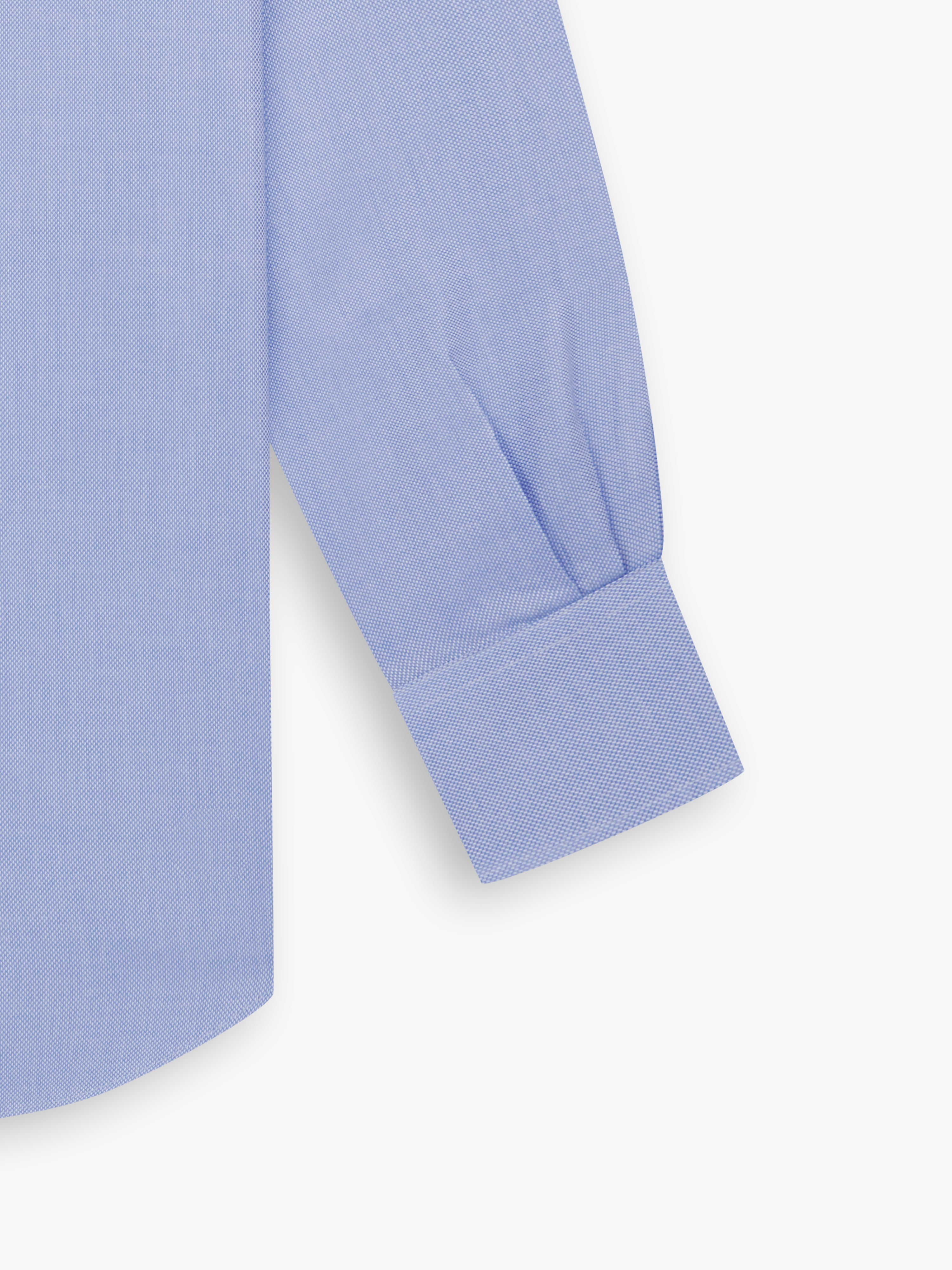 MrDoubleCollar Double Cuff Oxford Blue Shirt - Slim Fit Formal Long Sleeve With Metal Cufflinks, Italian Design, Machine Washable - View #2
