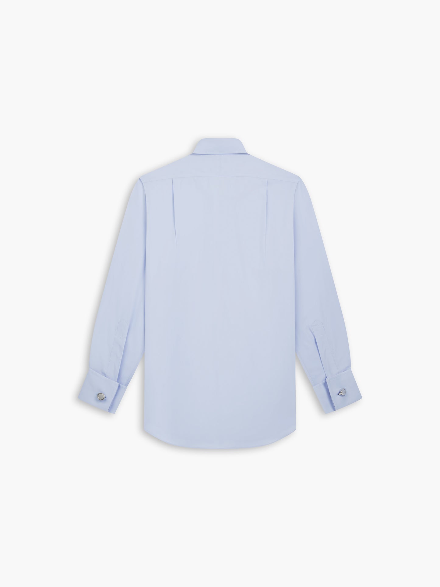 Non-Iron Blue Poplin Regular Fit Double Cuff Classic Collar Shirt