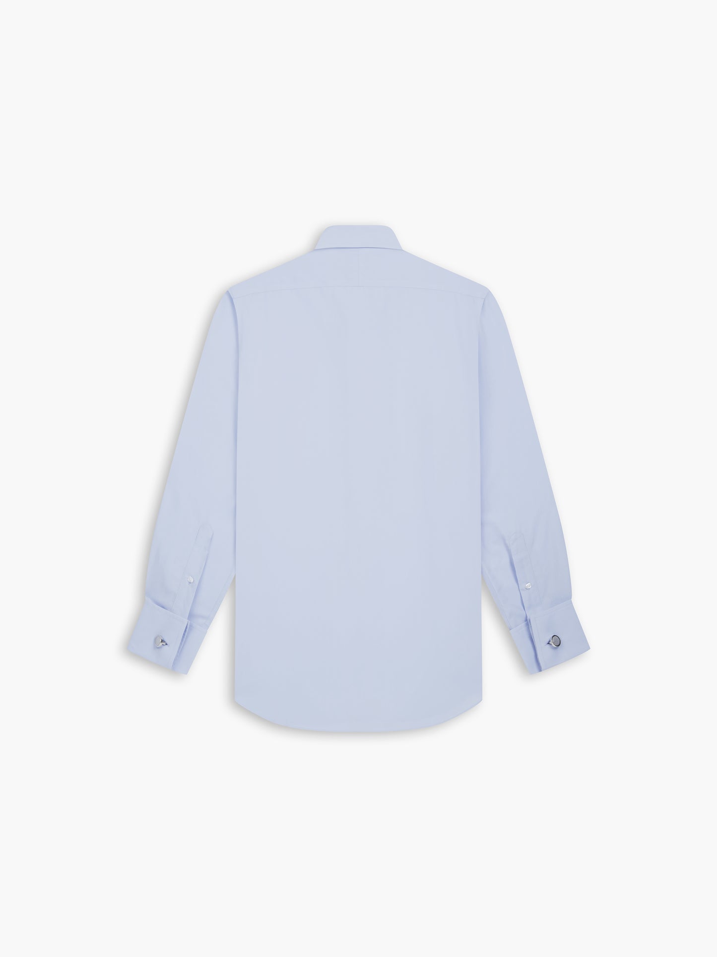 Non-Iron Blue Poplin Slim Fit Double Cuff Cutaway Collar Shirt