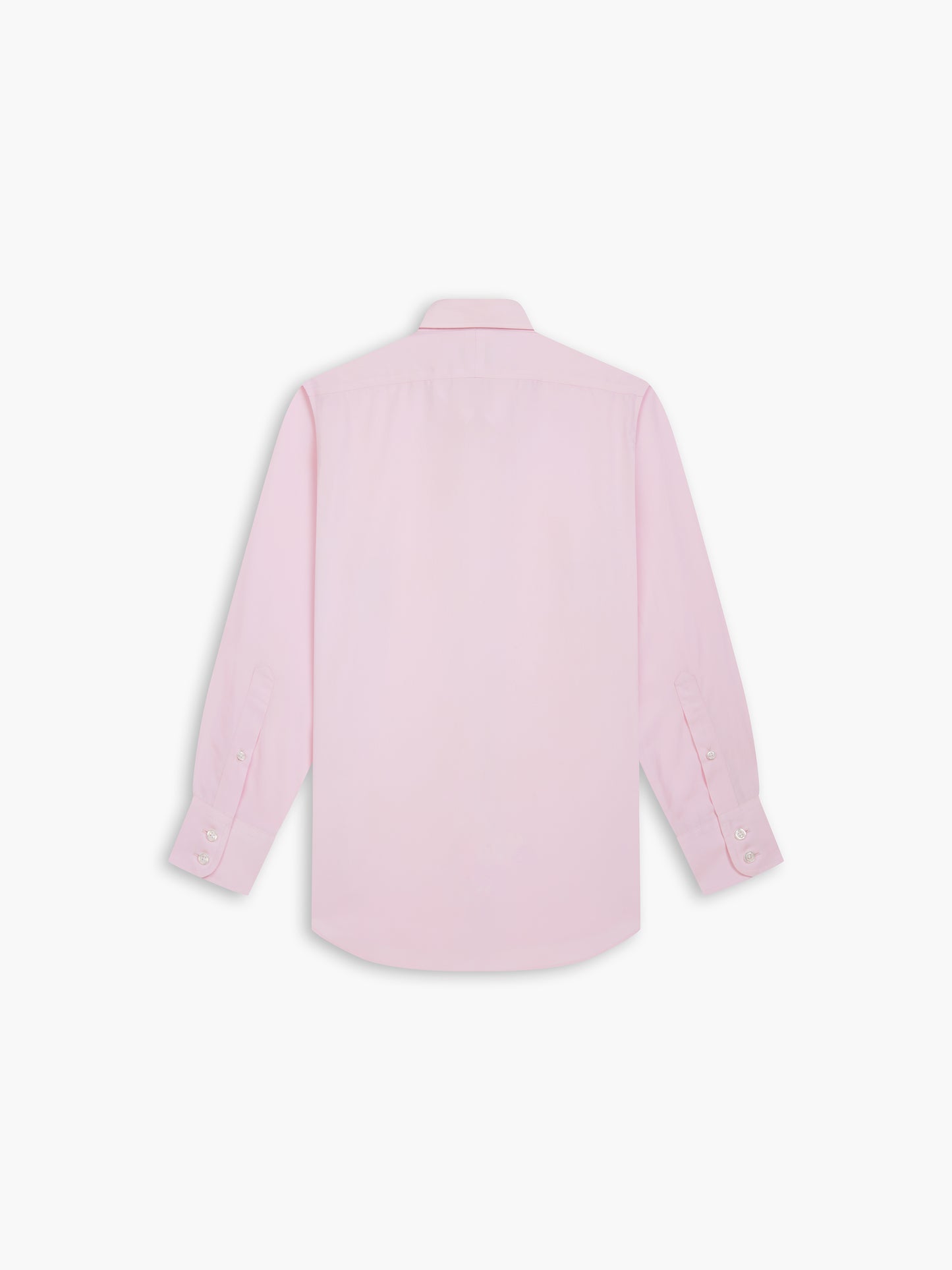 Non-Iron Pink Poplin Fitted Single Cuff Classic Collar Shirt