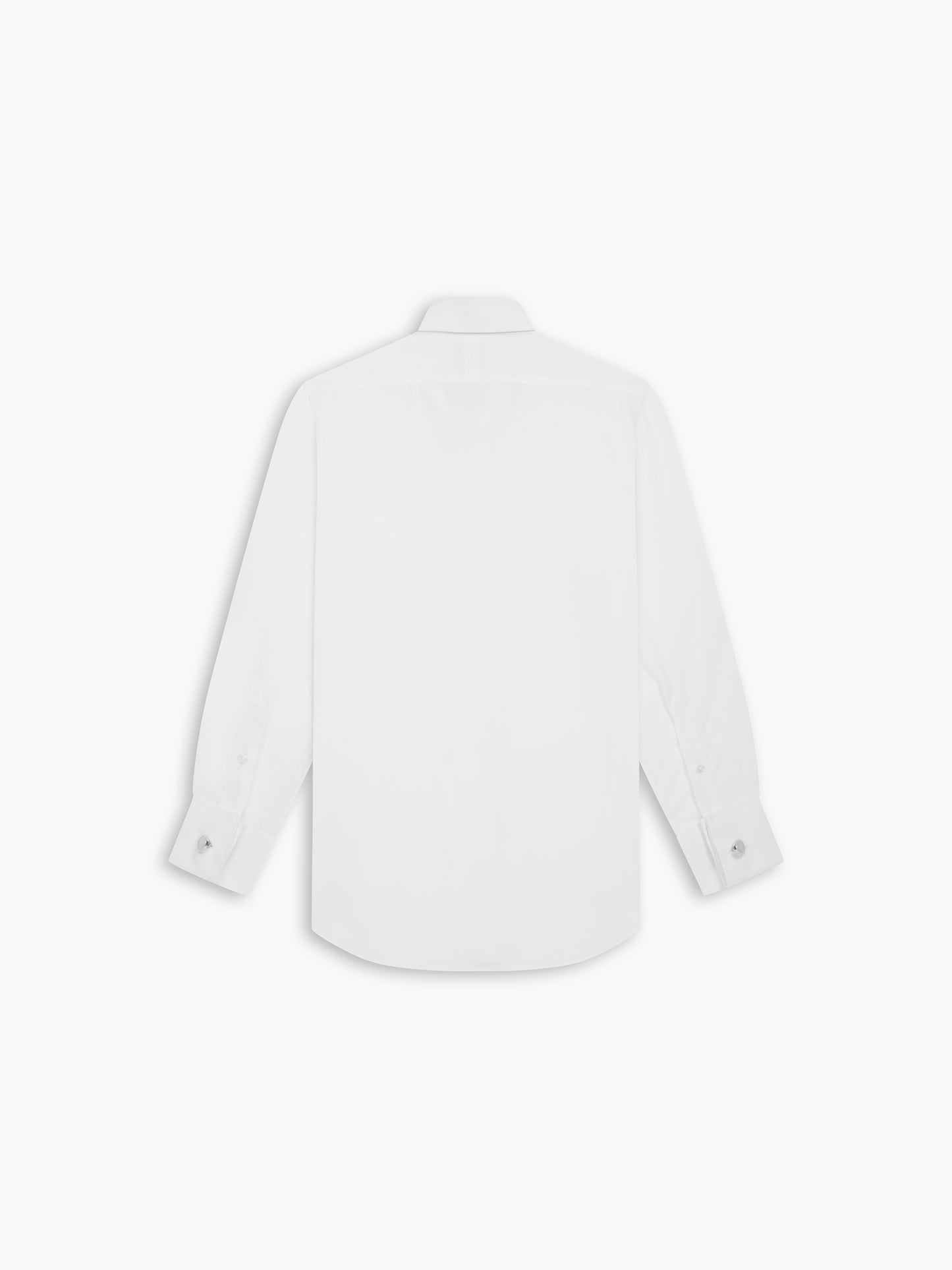 Non-Iron White Poplin Slim Fit Double Cuff Classic Collar Shirt