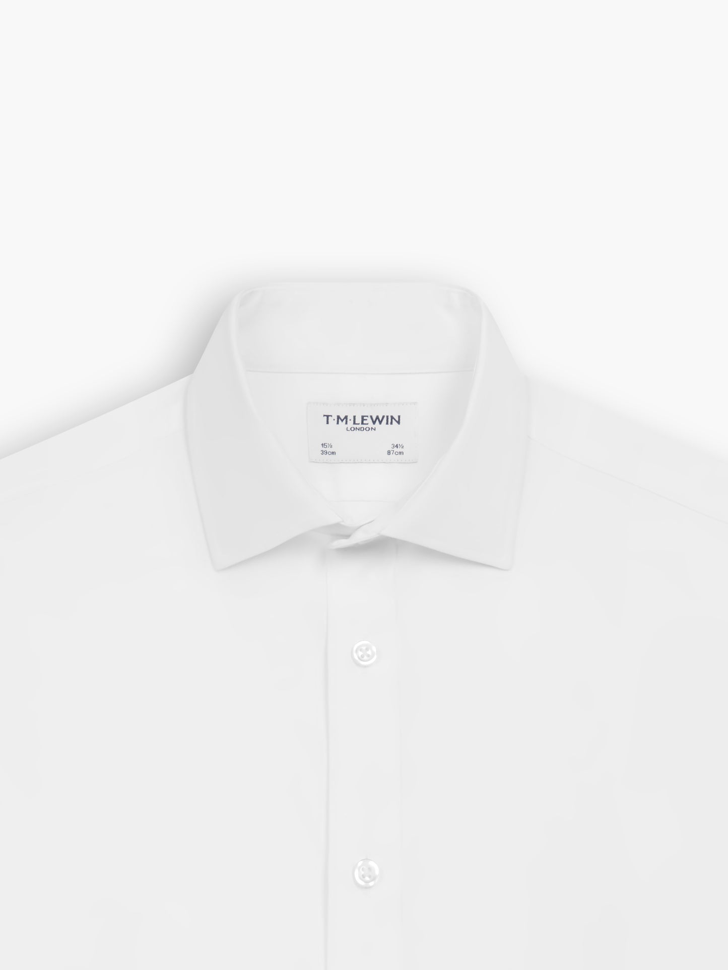 Non-Iron White Poplin Slim Fit Double Cuff Cutaway Collar Shirt