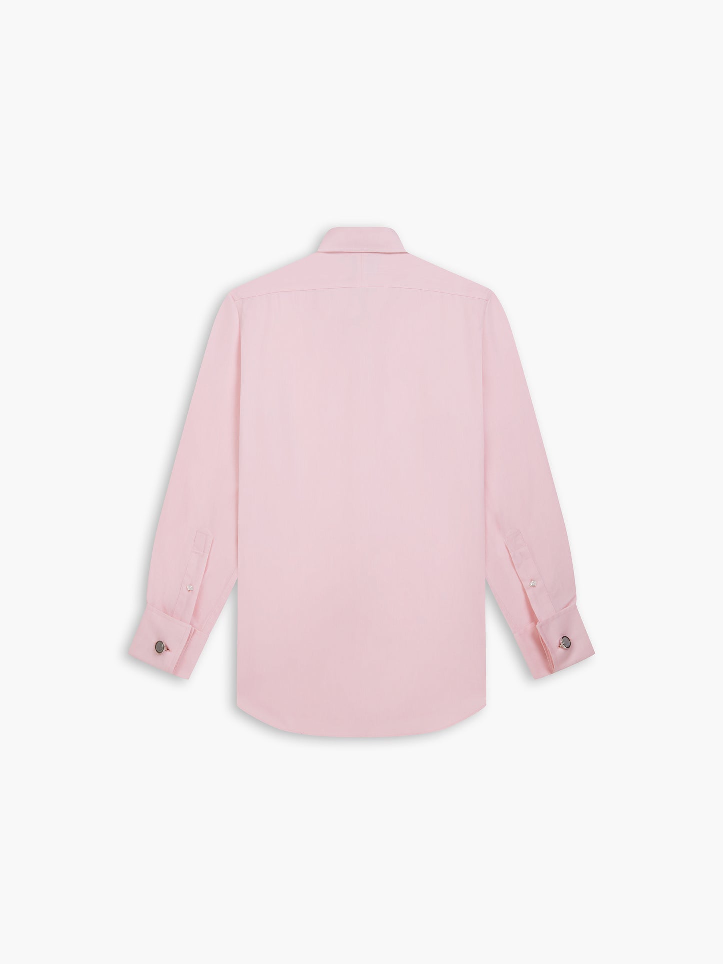 Non-Iron Pink Twill Regular Fit Double Cuff Classic Collar Shirt