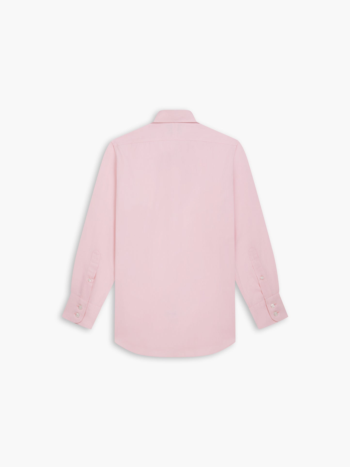 Non-Iron Pink Twill Regular Fit Single Cuff Classic Collar Shirt