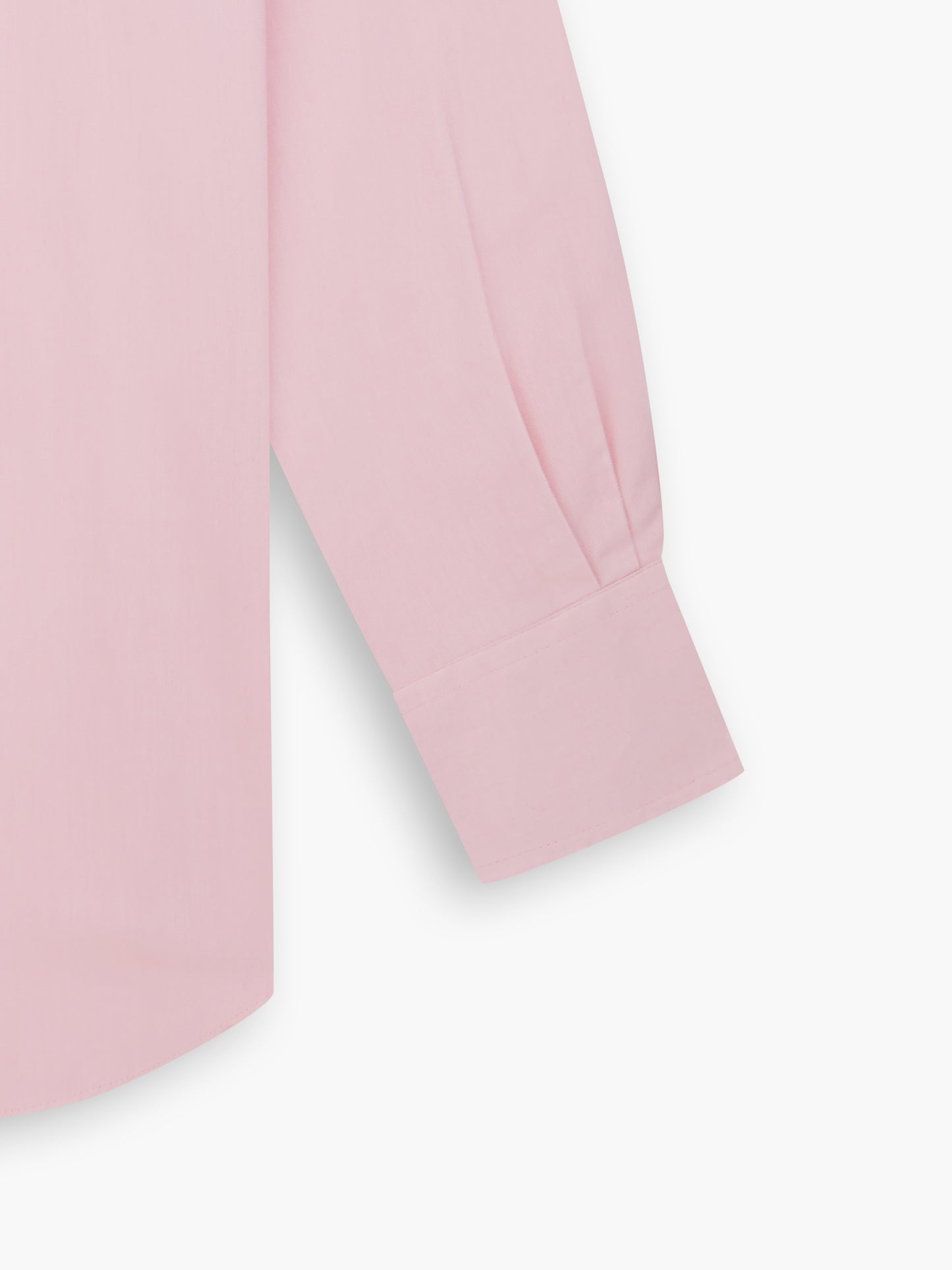 Non-Iron Pink Twill Slim Fit Single Cuff Classic Collar Shirt