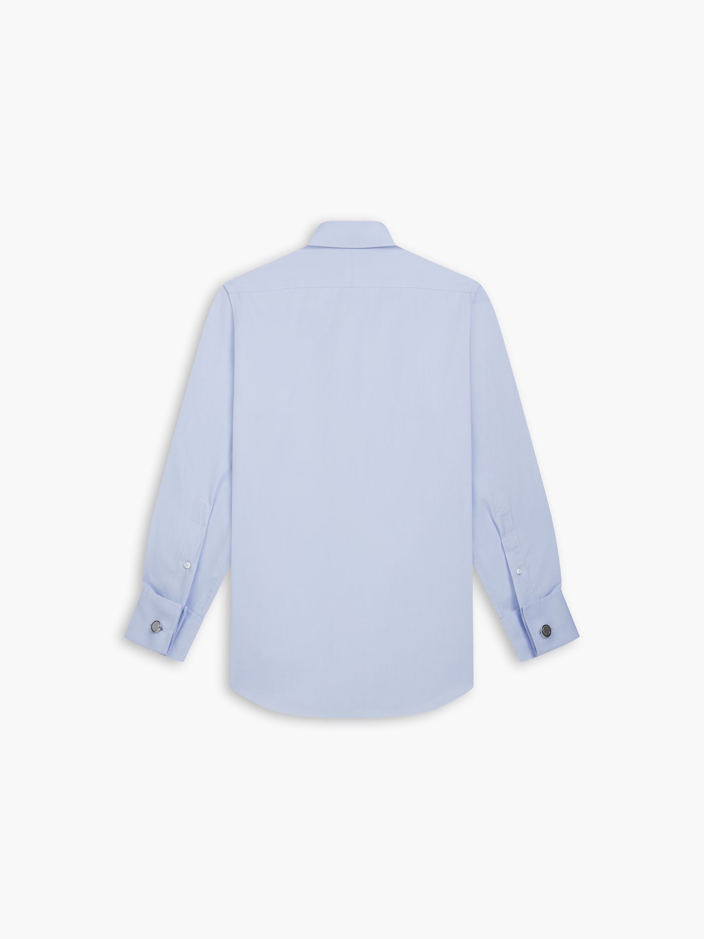 Non-Iron Light Blue Twill Fitted Dual Cuff Classic Collar Shirt
