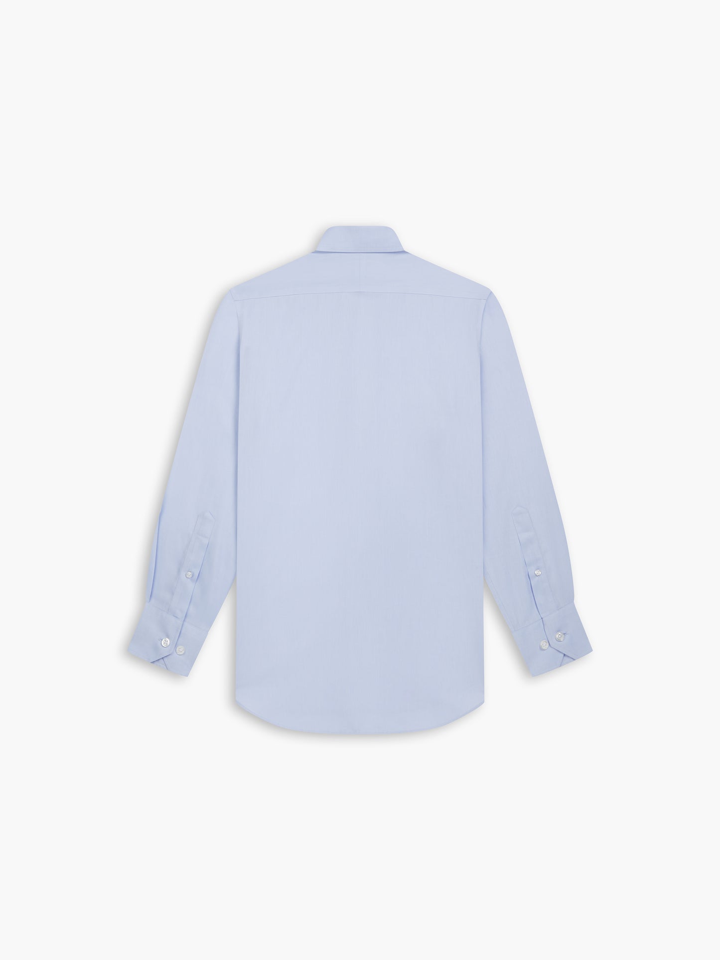 Non-Iron Light Blue Twill Fitted Single Cuff Semi Cutaway Collar Shirt