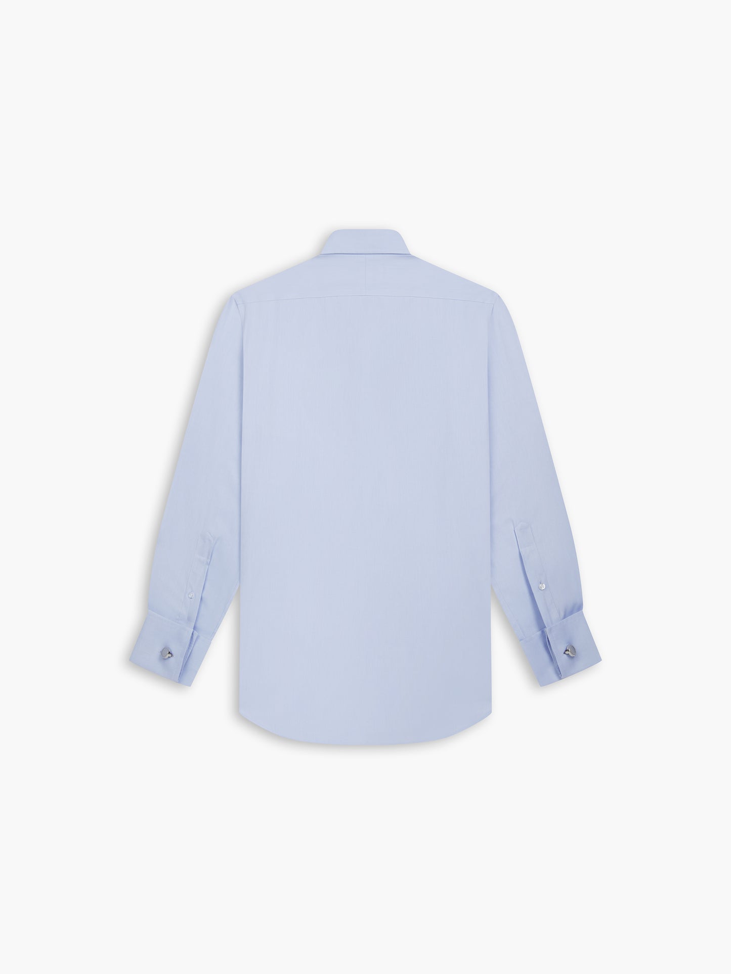 Non-Iron Light Blue Twill Slim Fit Double Cuff Cutaway Collar Shirt