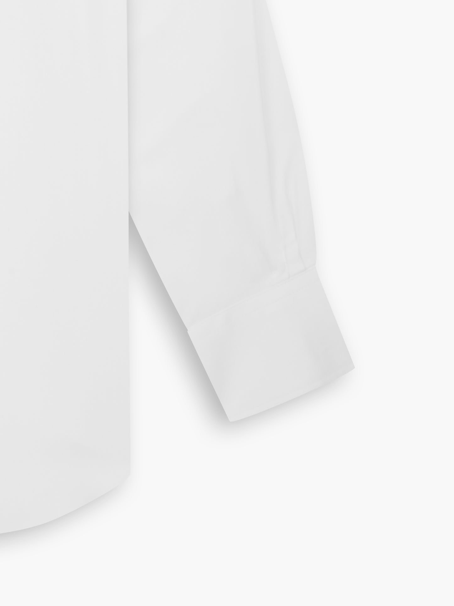 Non-Iron White Twill Slim Fit Single Cuff Classic Collar Shirt