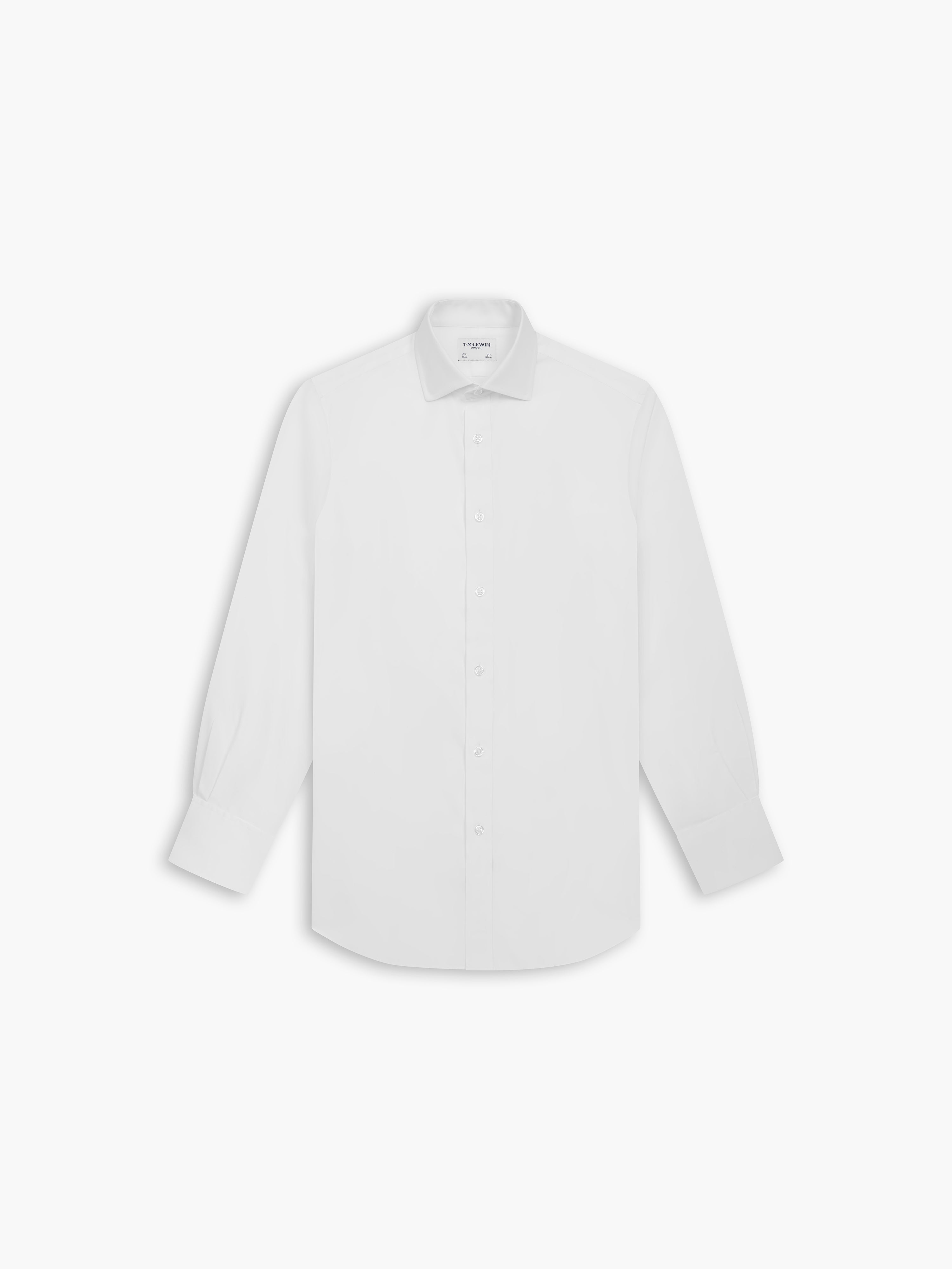 Plain white fitted shirt store