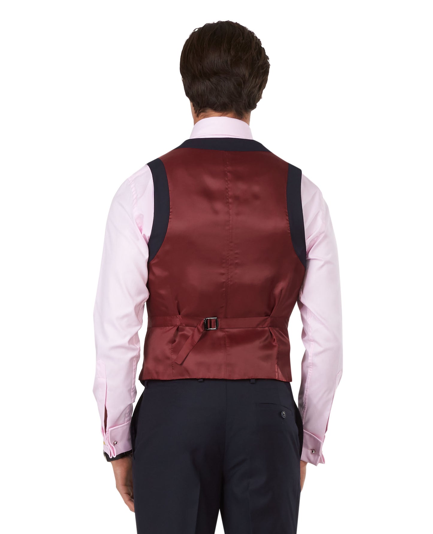 Owen Regular Fit Navy Twill Waistcoat
