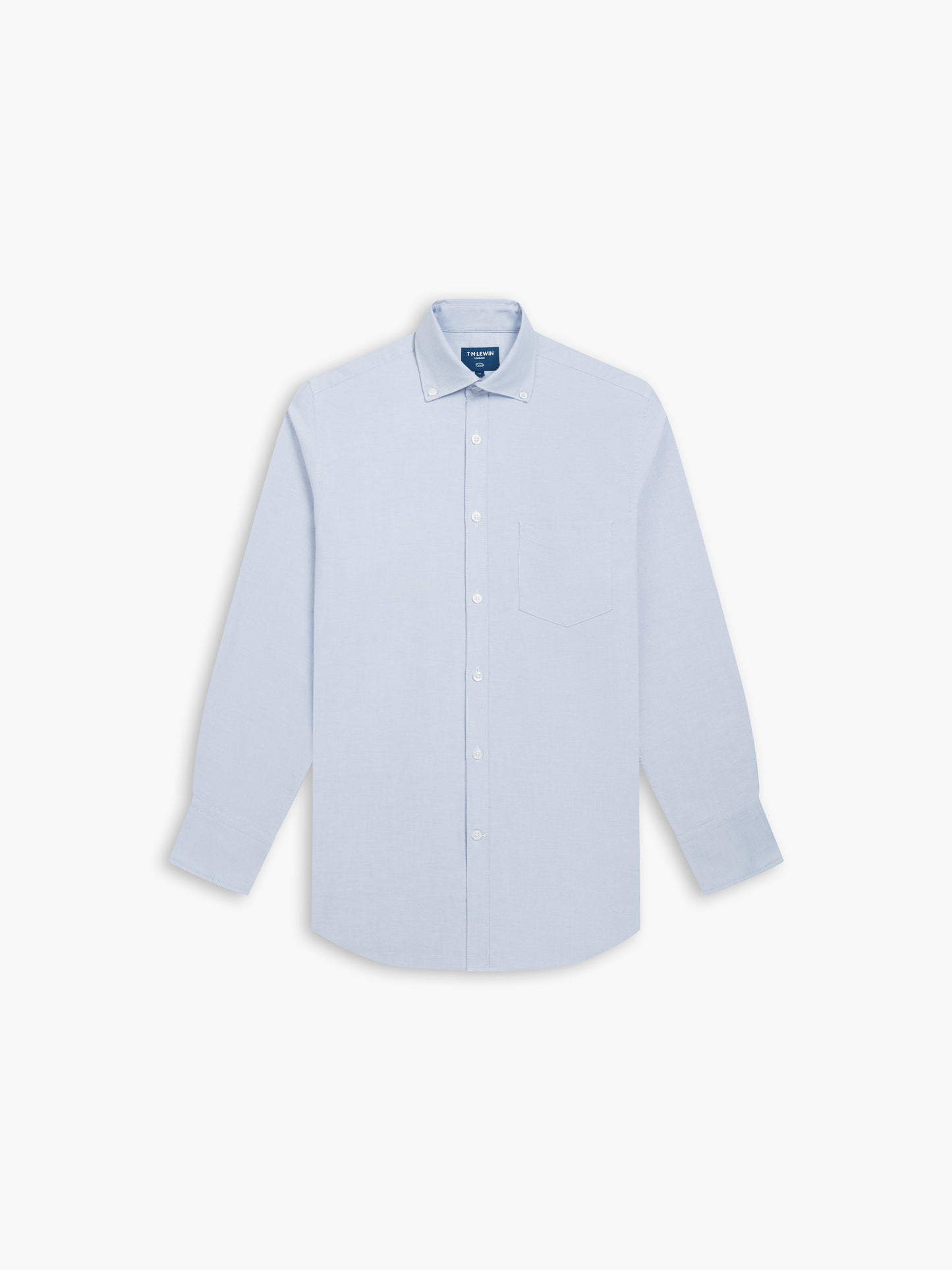 Light Blue Oxford Slim Fit Button Down Collar Casual Shirt