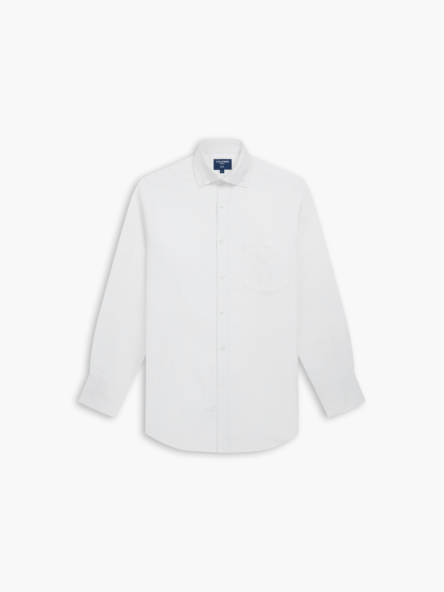 White Oxford Slim Fit Button Down Collar Casual Shirt