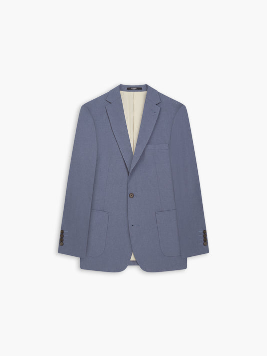Piccadilly Linen Slim Denim Suit Jacket