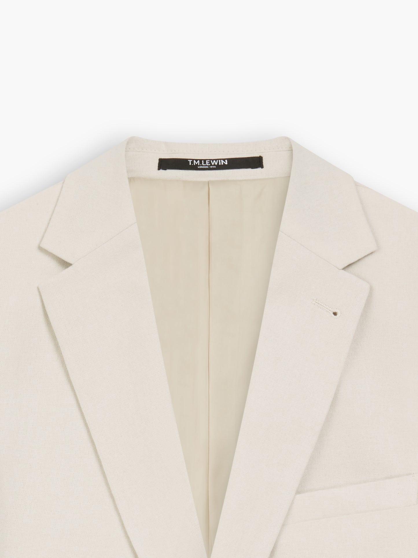 Piccadilly Linen Slim Ecru Suit Jacket
