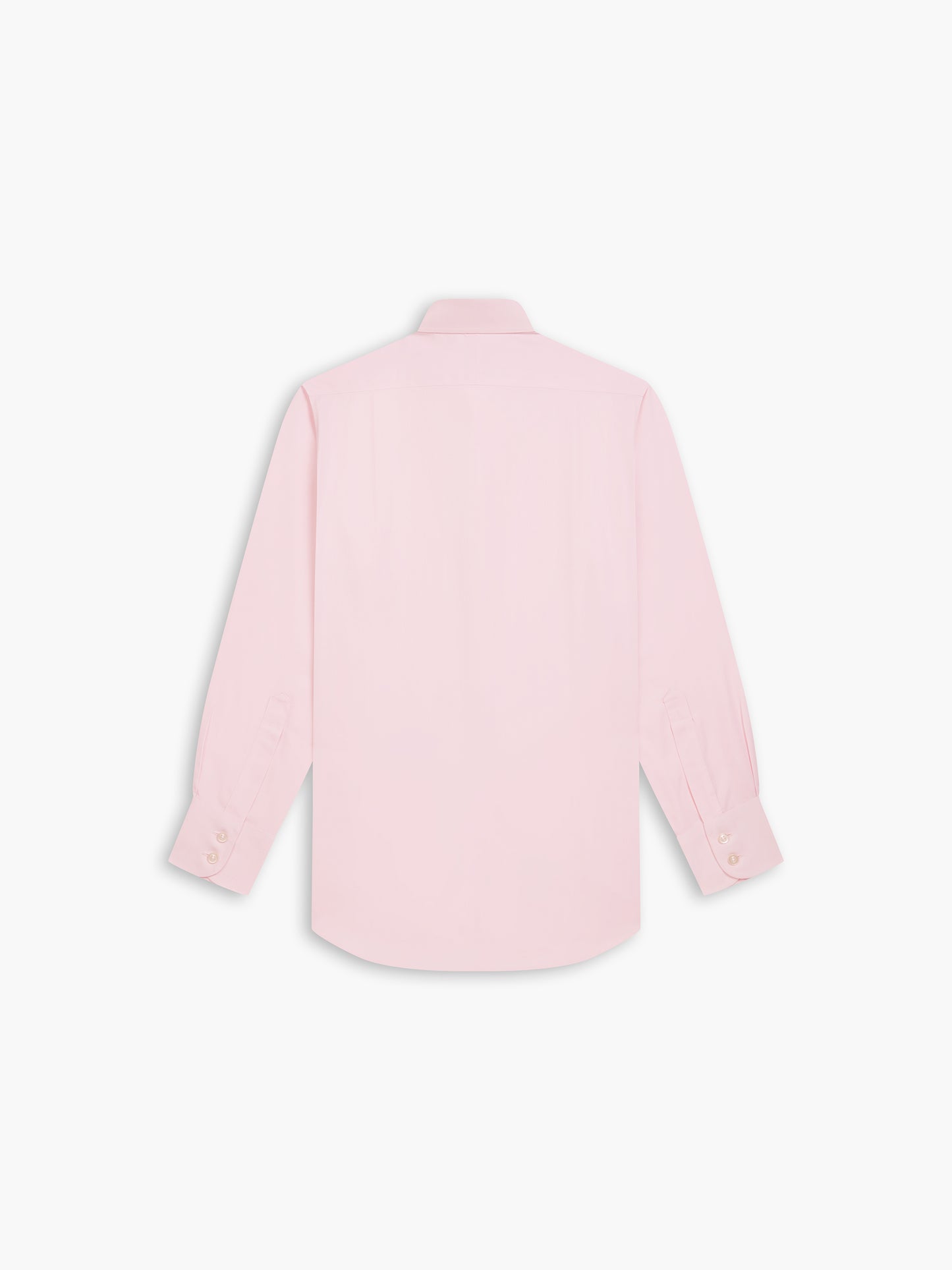 Non-Iron Pink Plain Twill Regular Fit Single Cuff Classic Collar Shirt