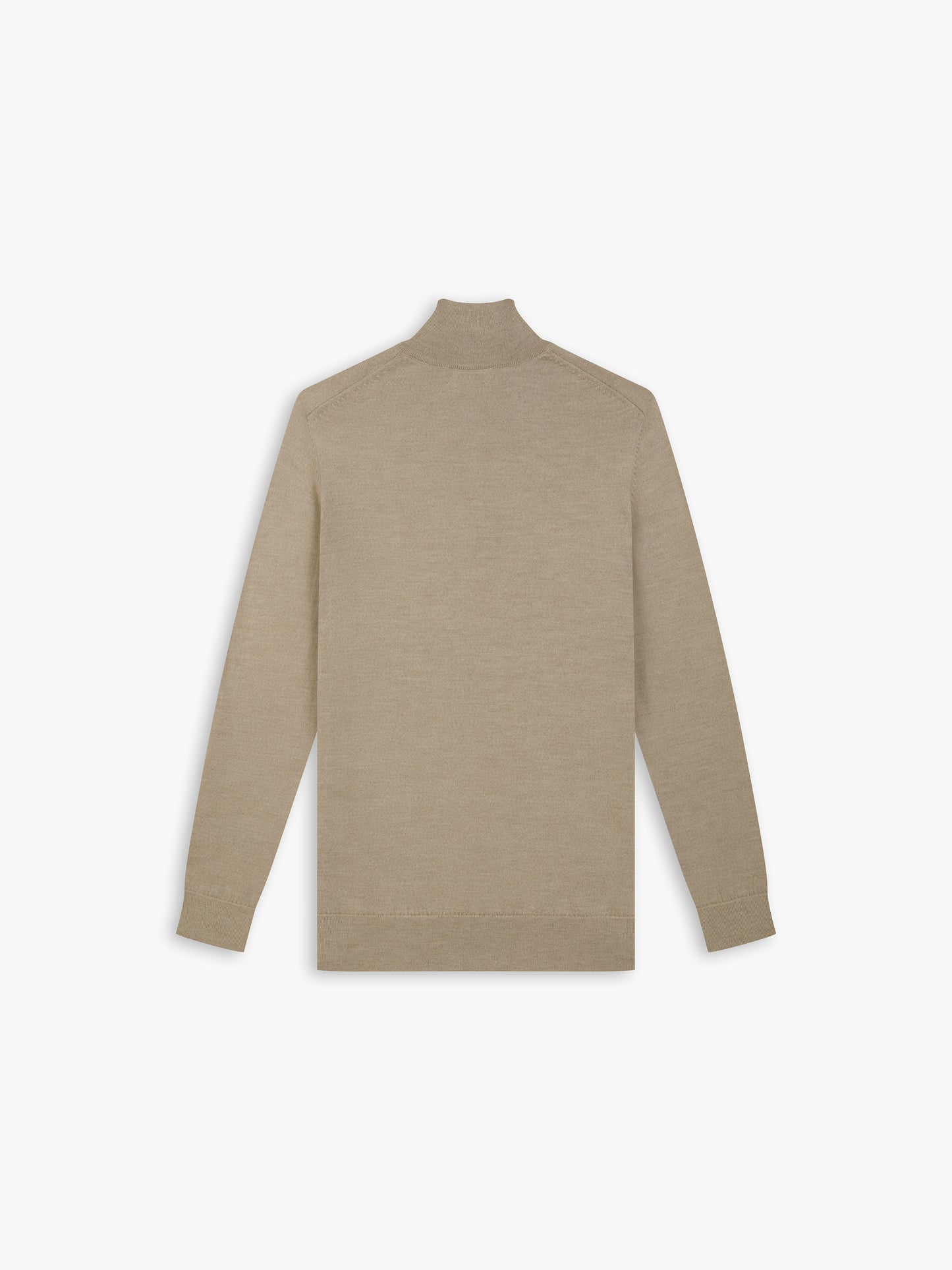 Italian Merino Wool Quarter-Zip Jumper - Oatmeal