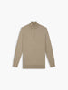 Italian Merino Wool Quarter-Zip Jumper - Oatmeal