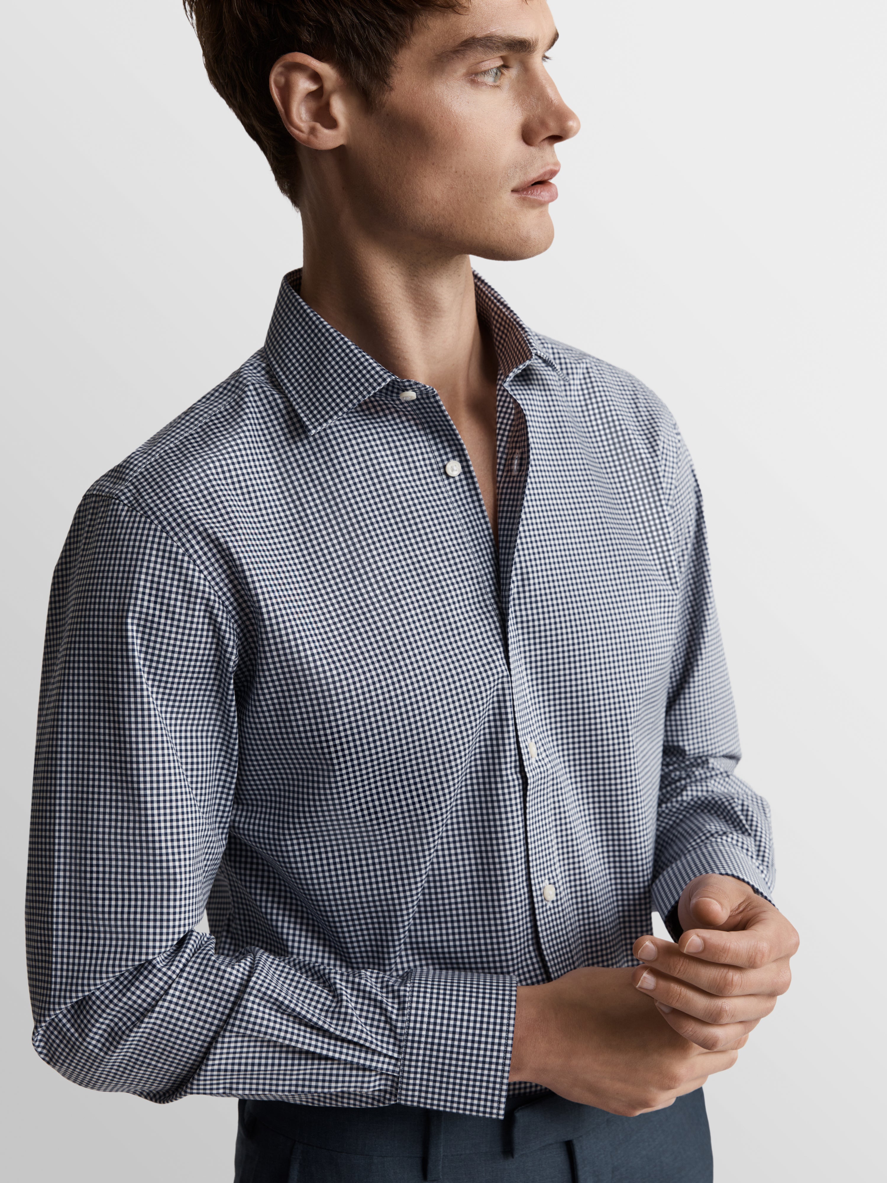 Mens check formal outlet shirts