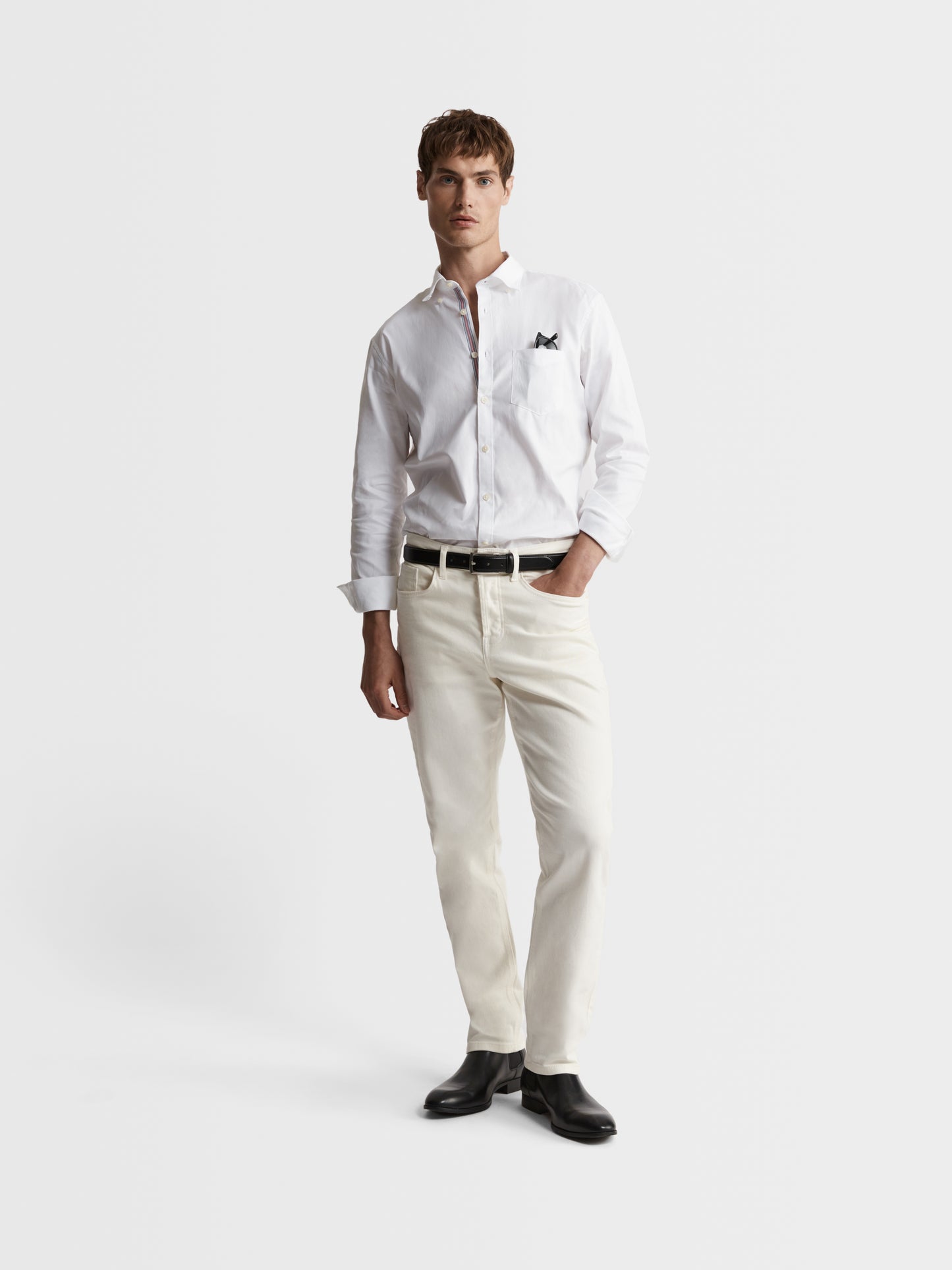 Image 3 of Oxford Slim Fit White