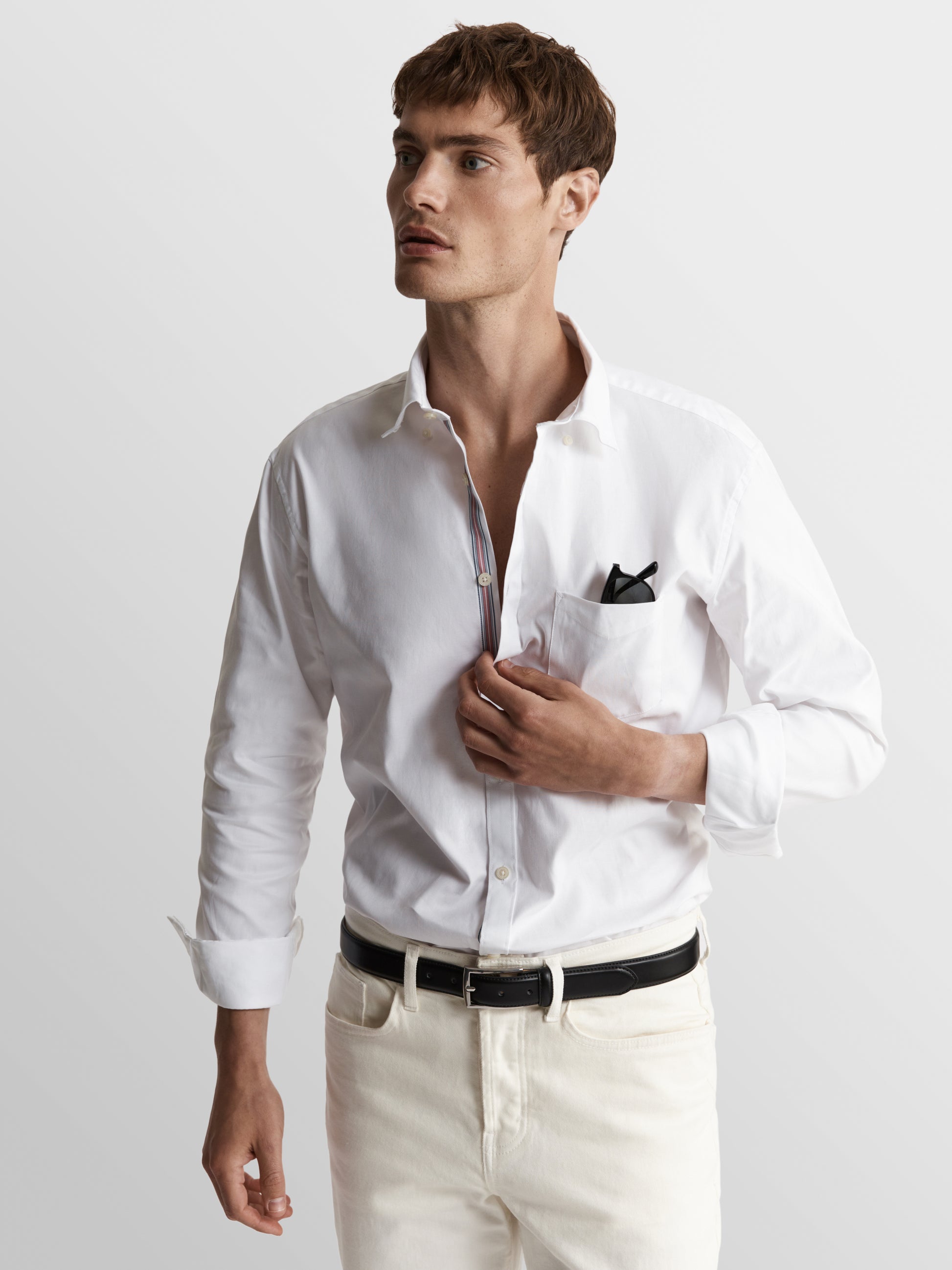 Image 1 of Oxford Slim Fit White