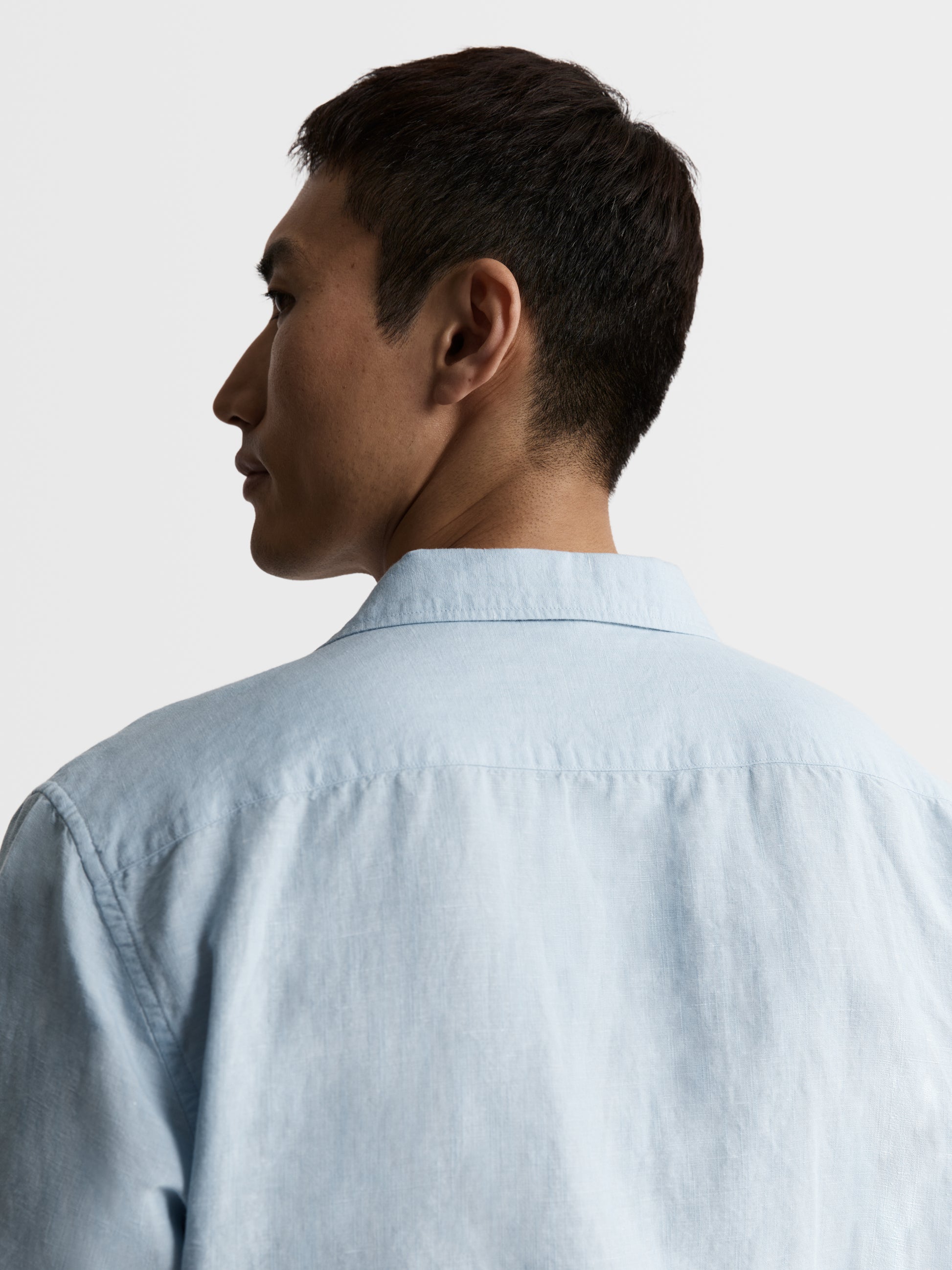 Image 3 of Blue Linen Casual Shirt