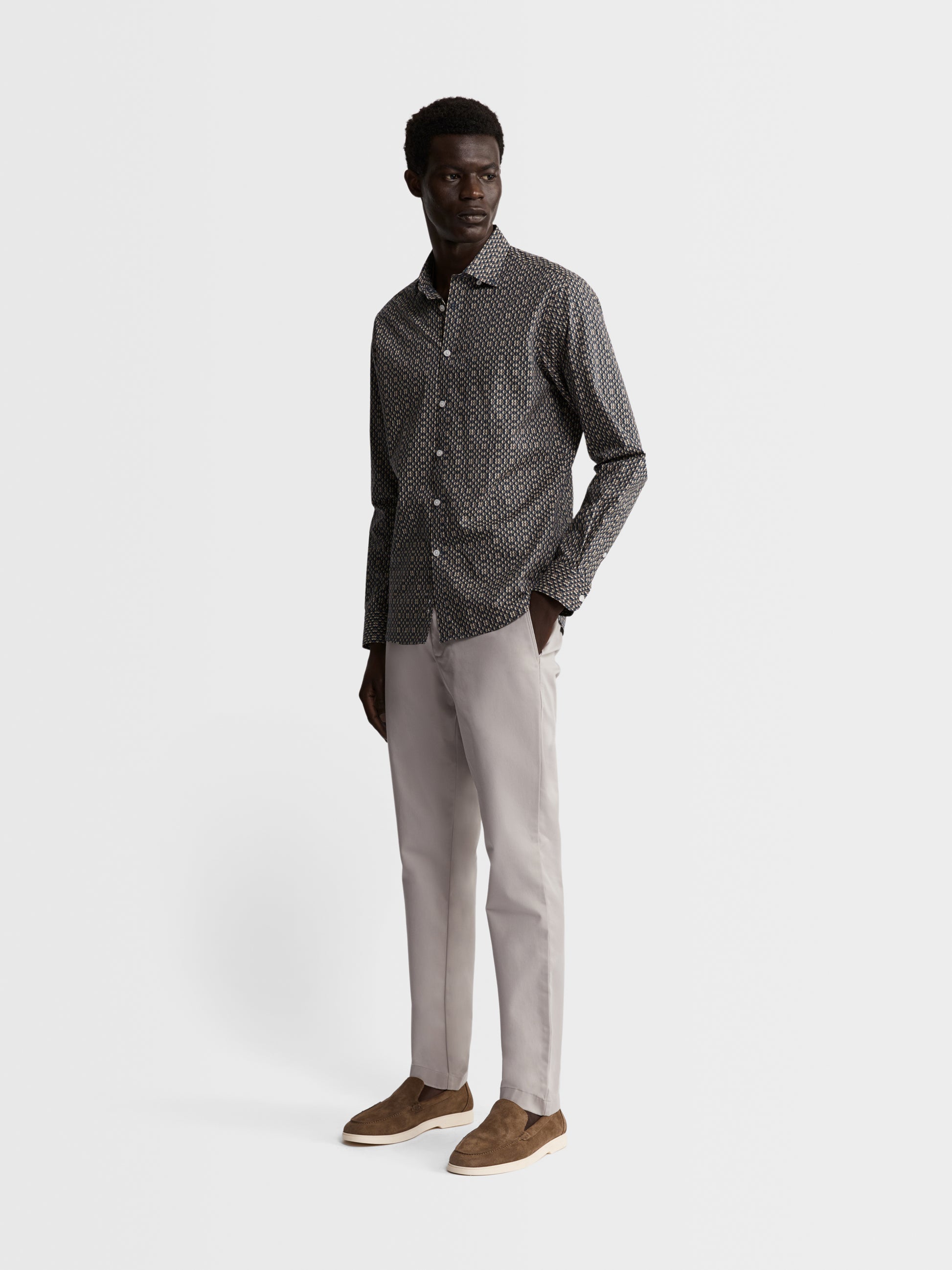Image 5 of Non Iron Radcliffe Slim Fit Stone Chino