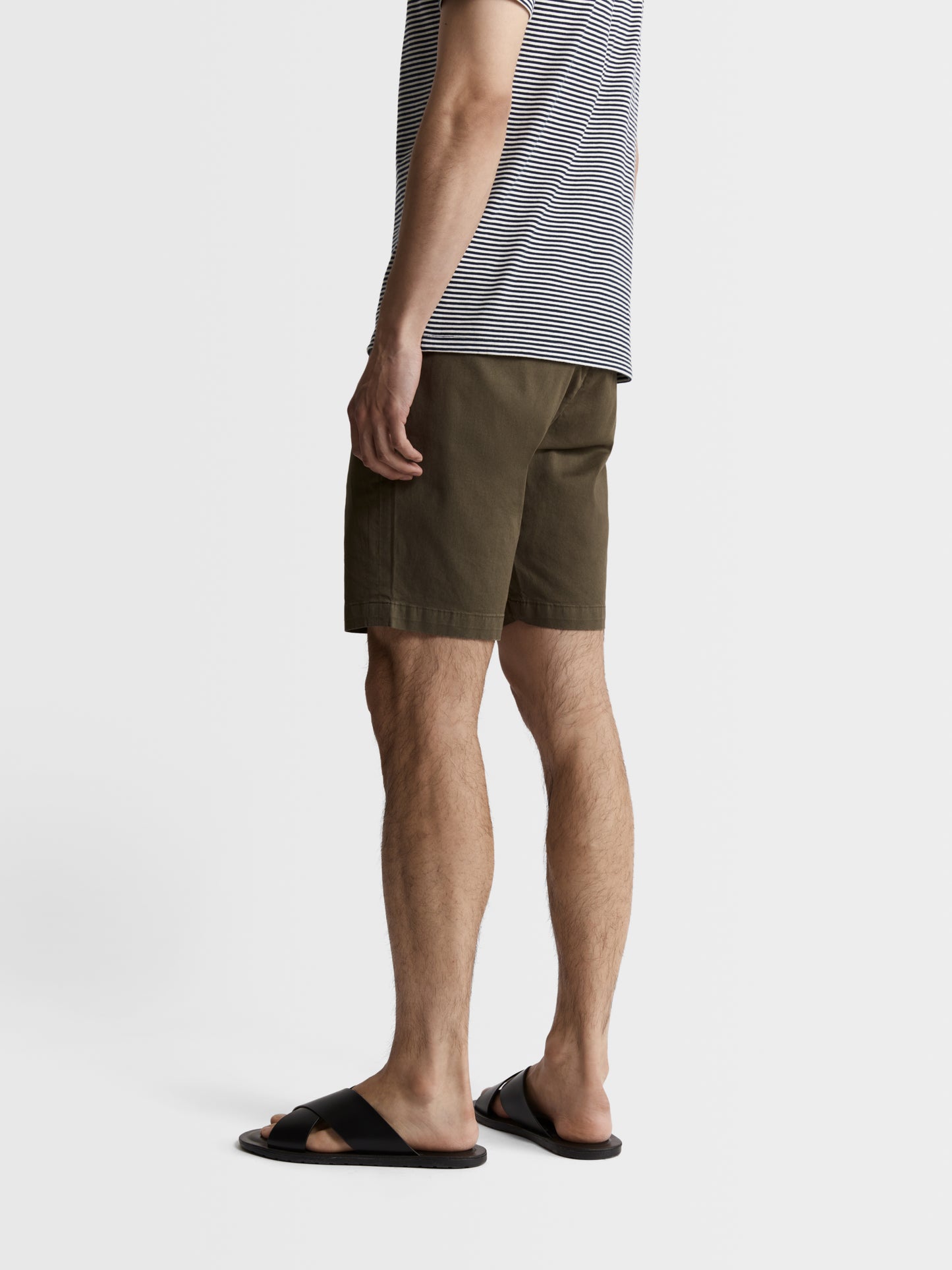 Image 3 of Slim Fit Khaki Chino Shorts