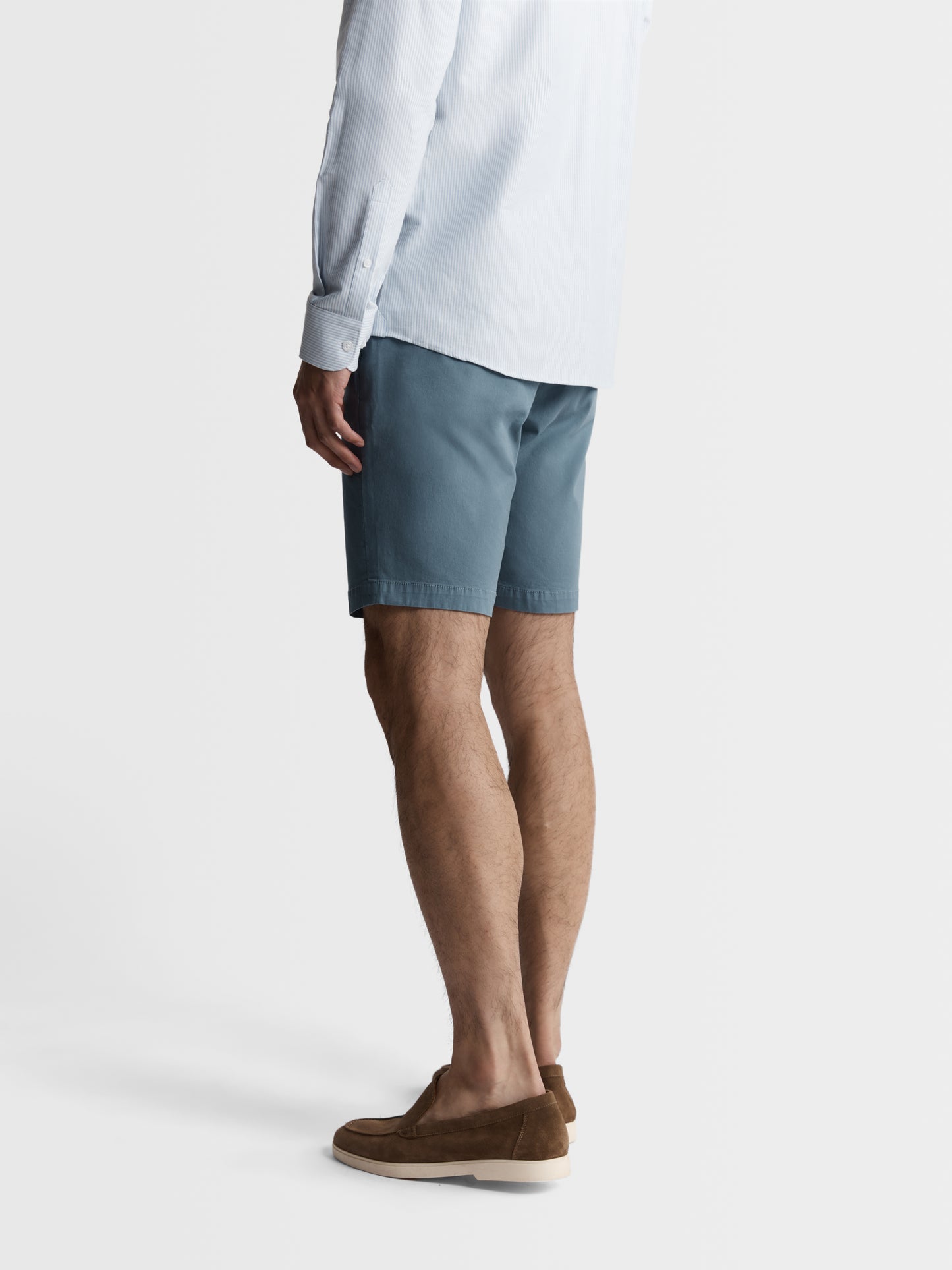 Image 3 of Slim Fit Blue Chino Shorts