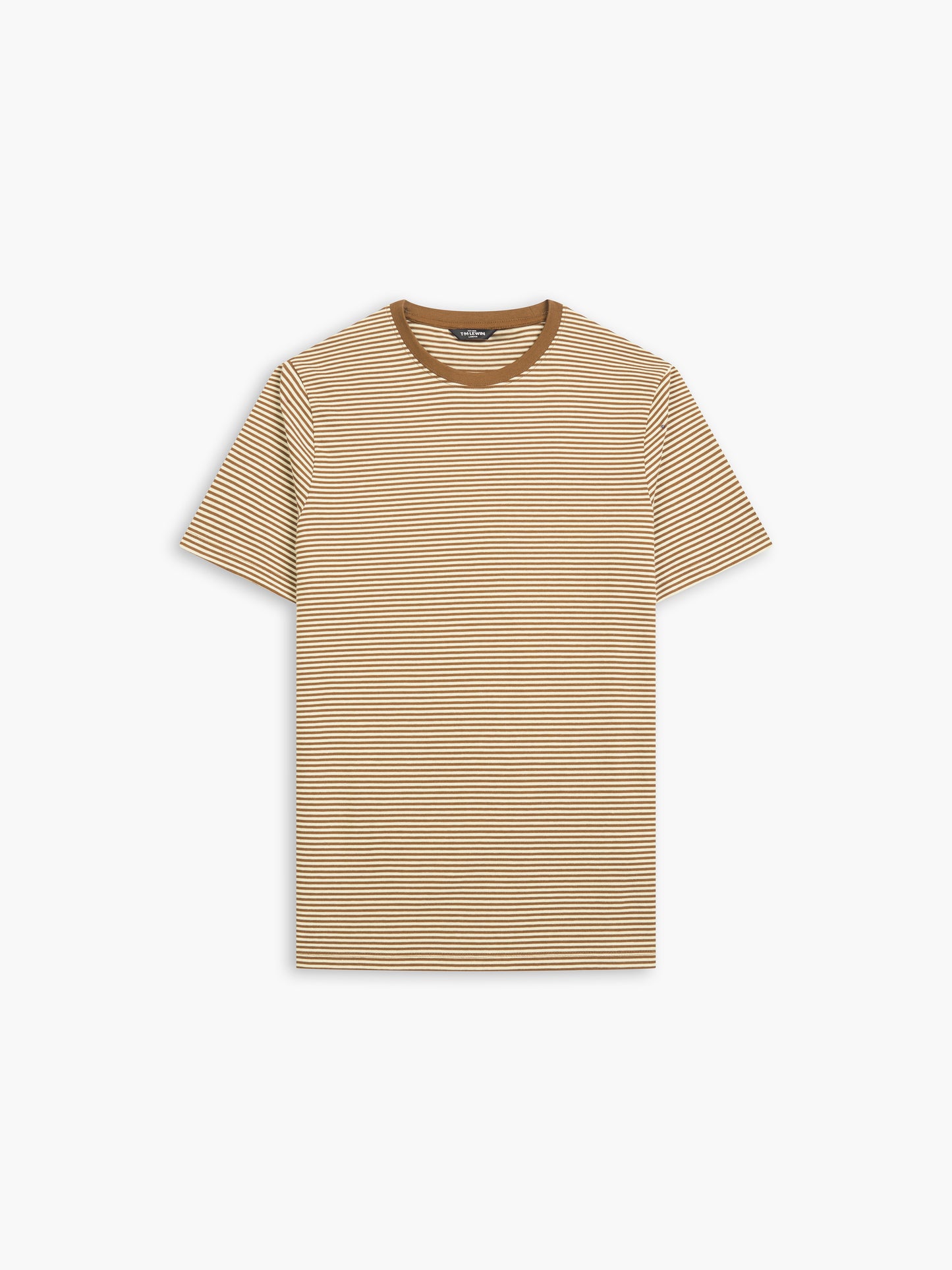 Rust Fine Stripe Crew Neck T-Shirt