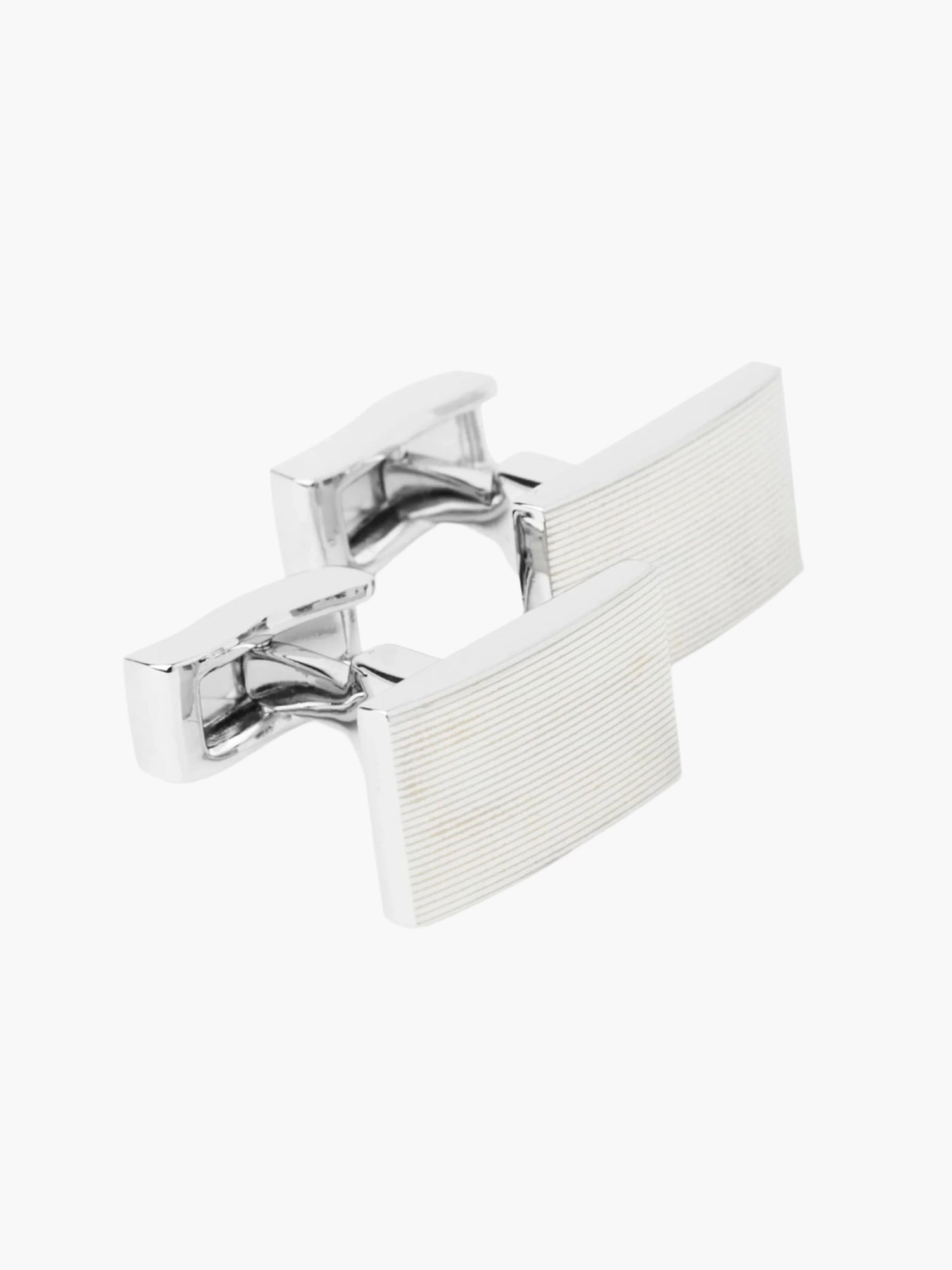 Silver Line Rectangle Cufflinks