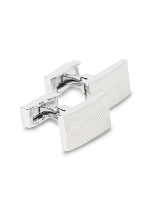 Silver Line Rectangle Cufflinks