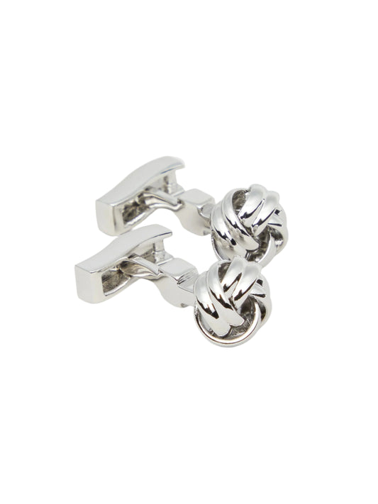 Silver Metal Knot Cufflinks