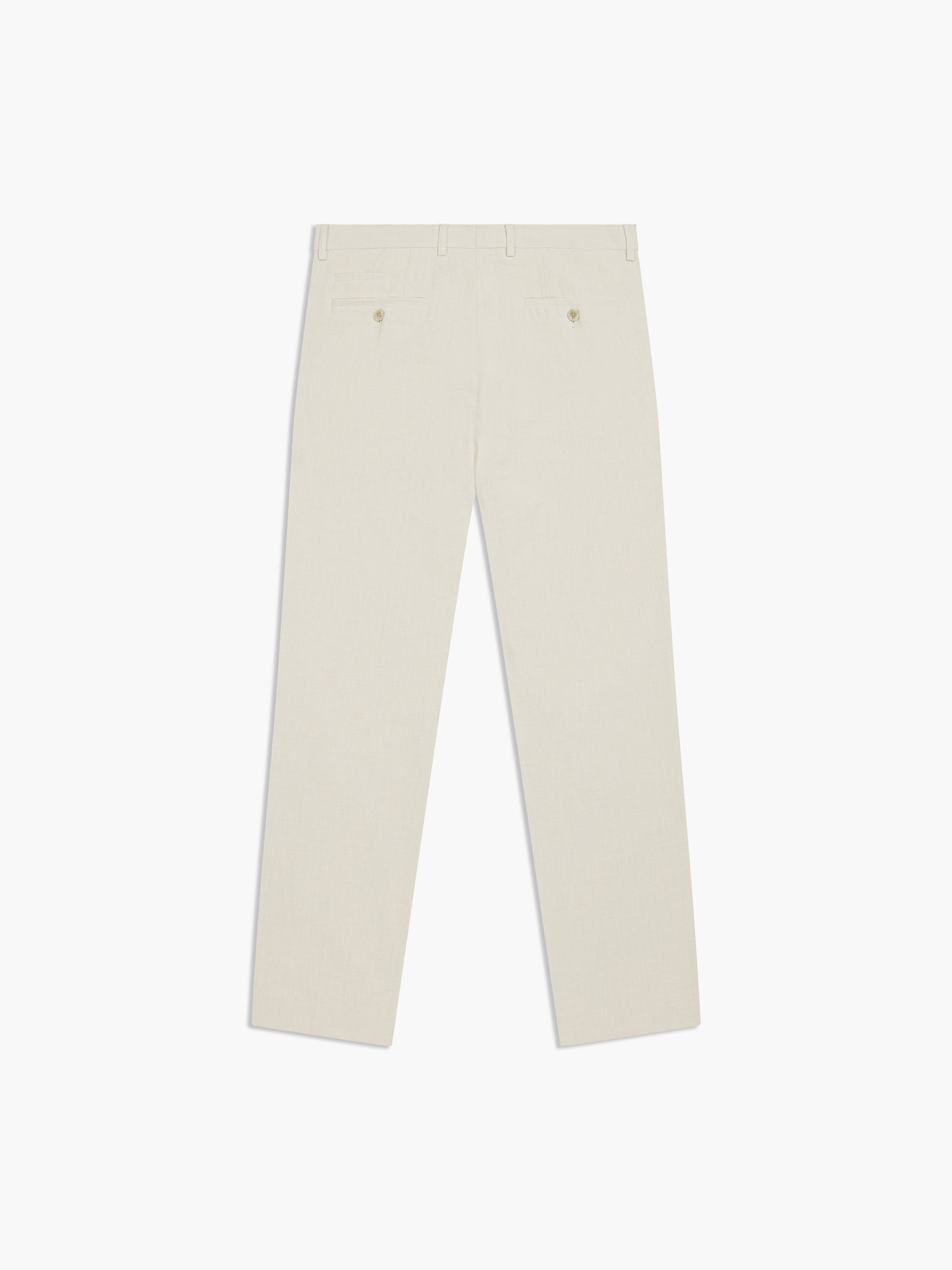 Image 8 of Slim Fit Linen Suit Trousers in Ecru