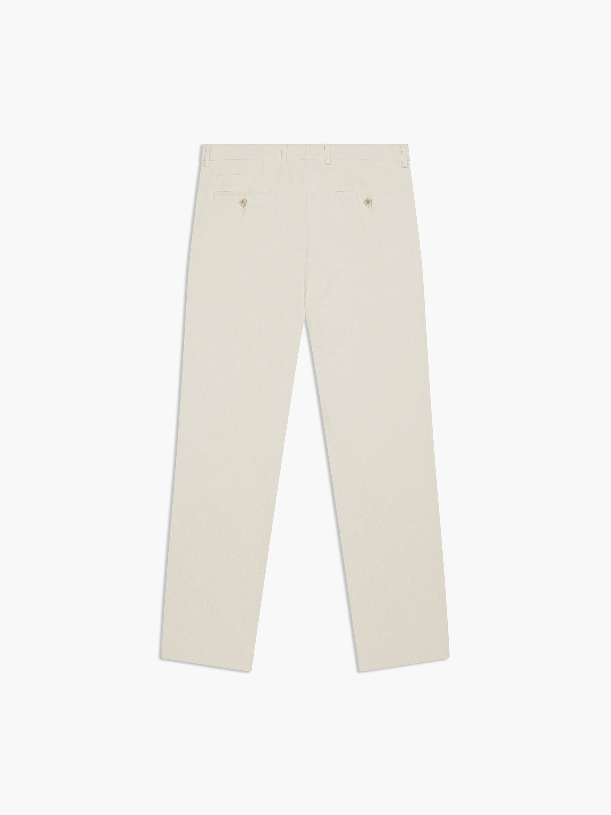 Image 8 of Slim Fit Linen Suit Trousers in Ecru