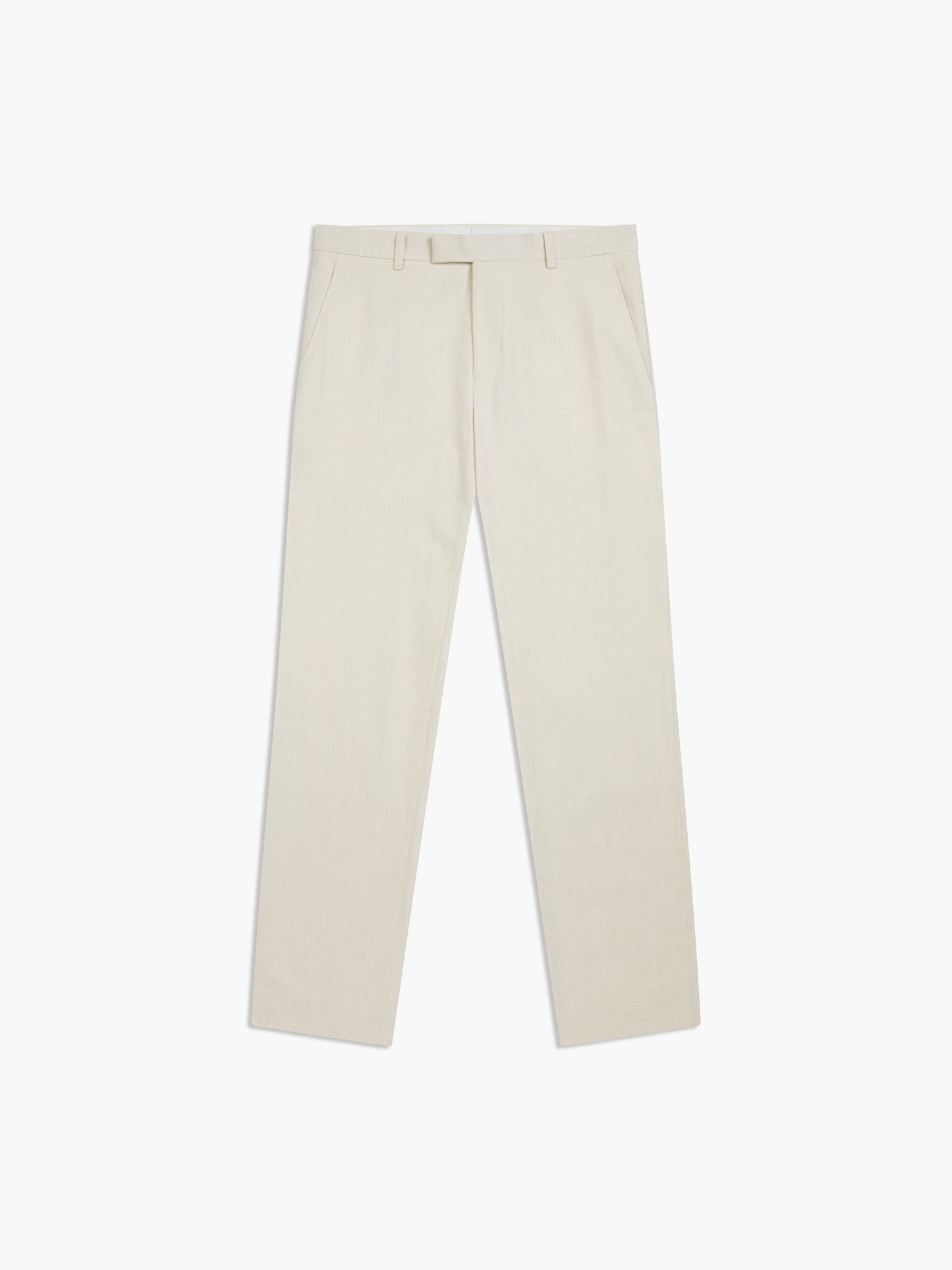 Image 5 of Slim Fit Linen Suit Trousers in Ecru