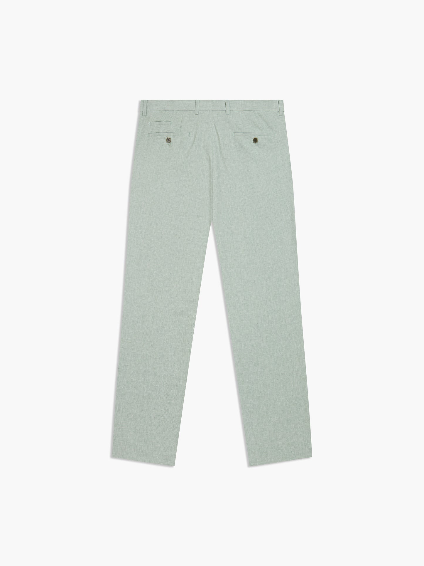 Image 5 of Slim Fit Linen Suit Trousers in Light Green