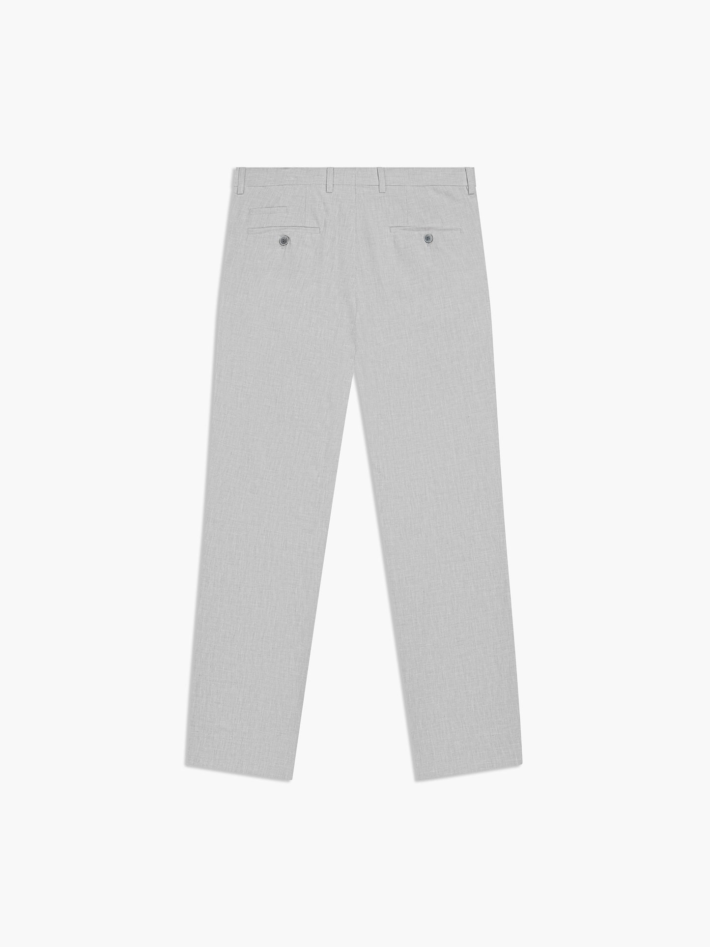 Image 9 of Slim Fit Linen Suit Trousers in Light Grey