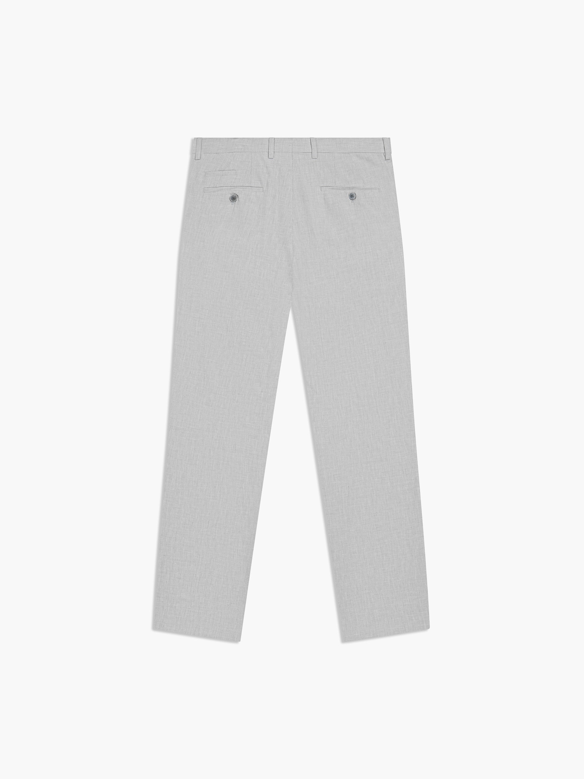 Image 9 of Slim Fit Linen Suit Trousers in Light Grey